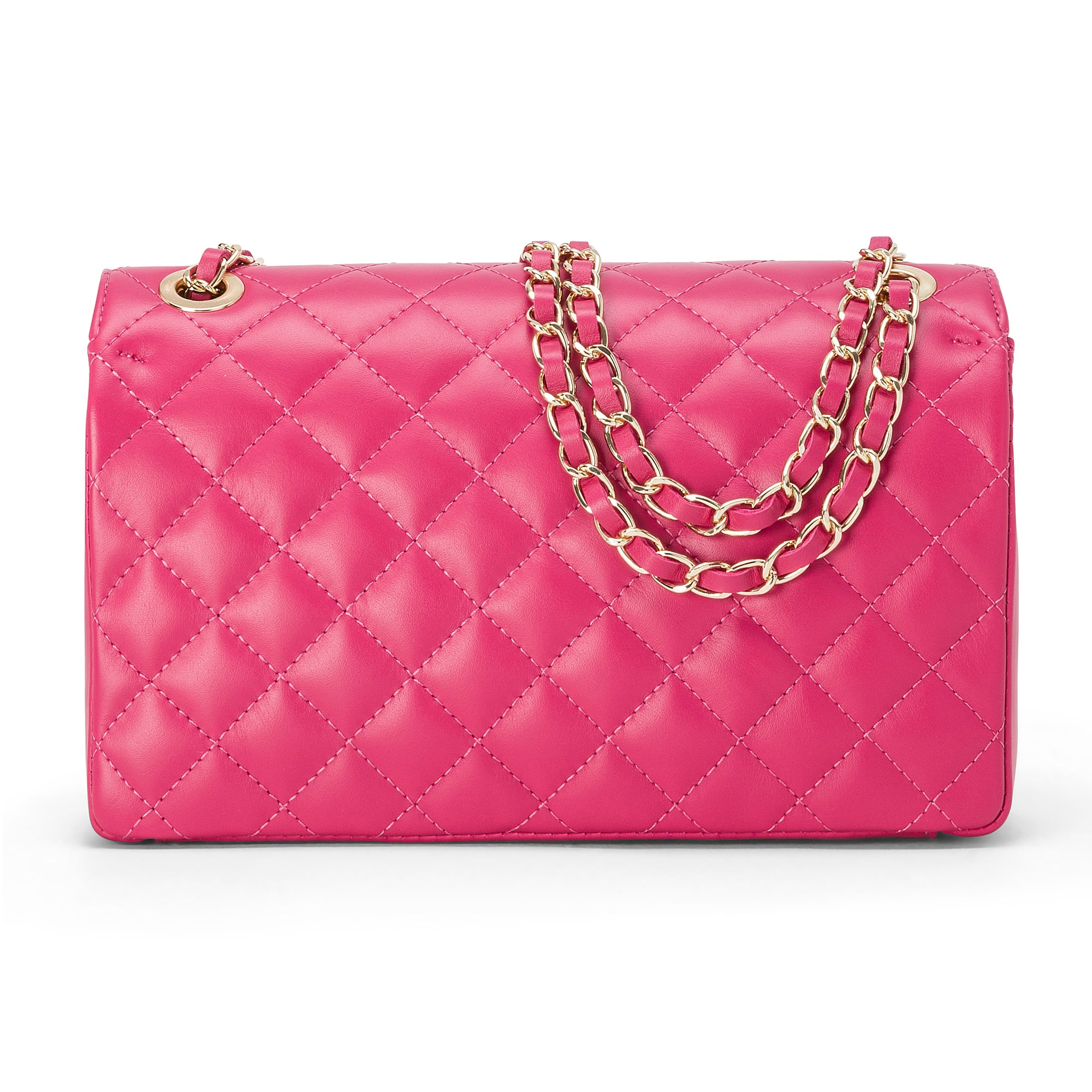 Borsa Donna a Spalla e Tracolla, In Vera Pelle Trapuntata, Made in Italy, Modello Charlotte