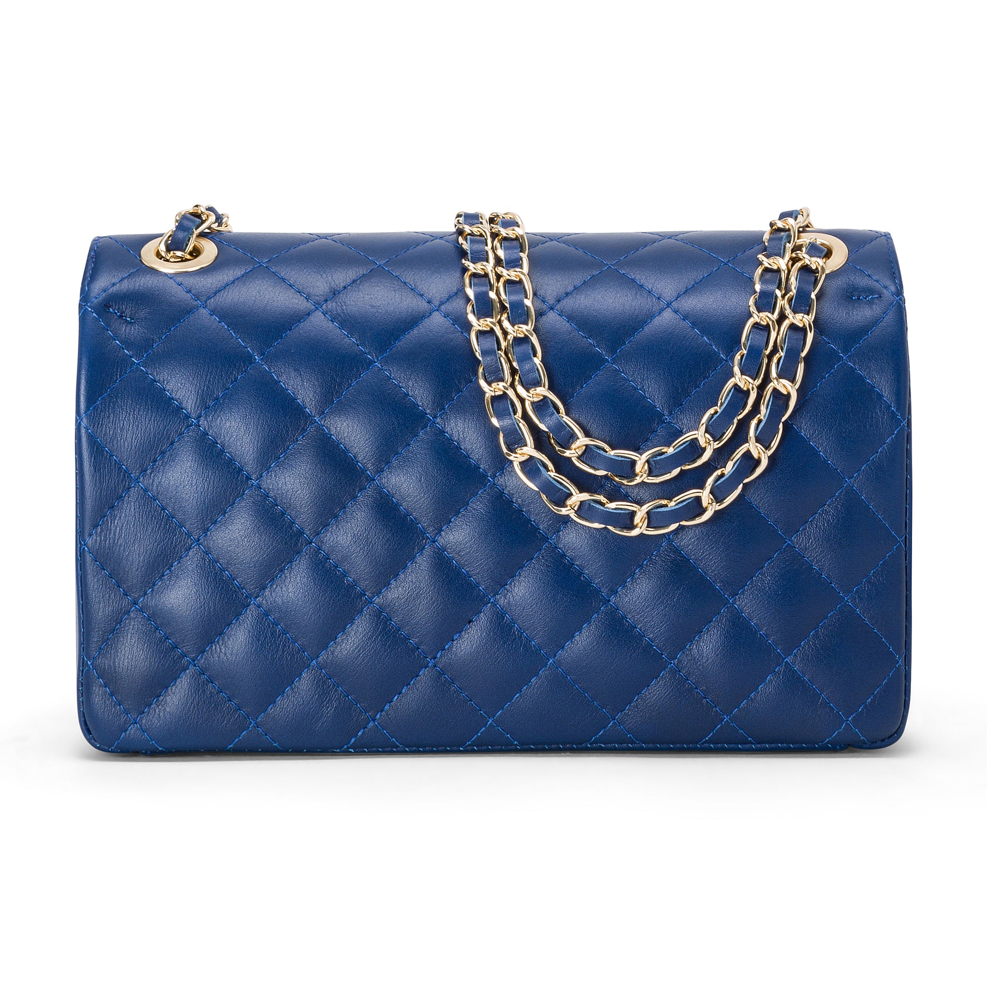 Borsa Donna a Spalla e Tracolla, In Vera Pelle Trapuntata, Made in Italy, Modello Charlotte