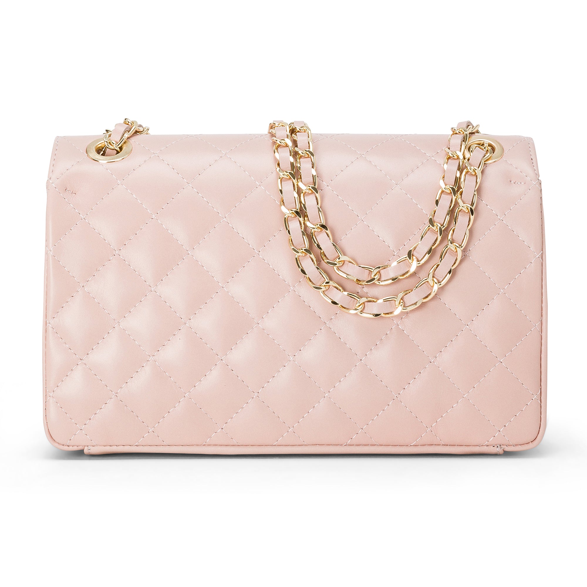 Borsa Donna a Spalla e Tracolla, In Vera Pelle Trapuntata, Made in Italy, Modello Charlotte