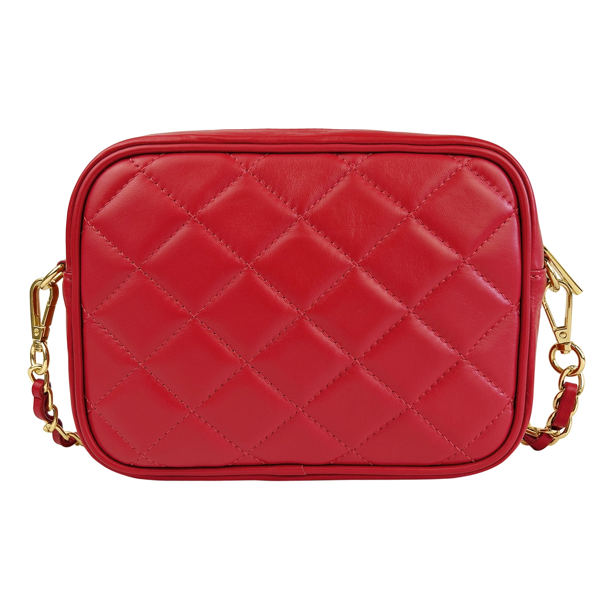 Borsa Donna a Tracolla, In Vera Pelle Trapuntata, Made in Italy, Modello Nora