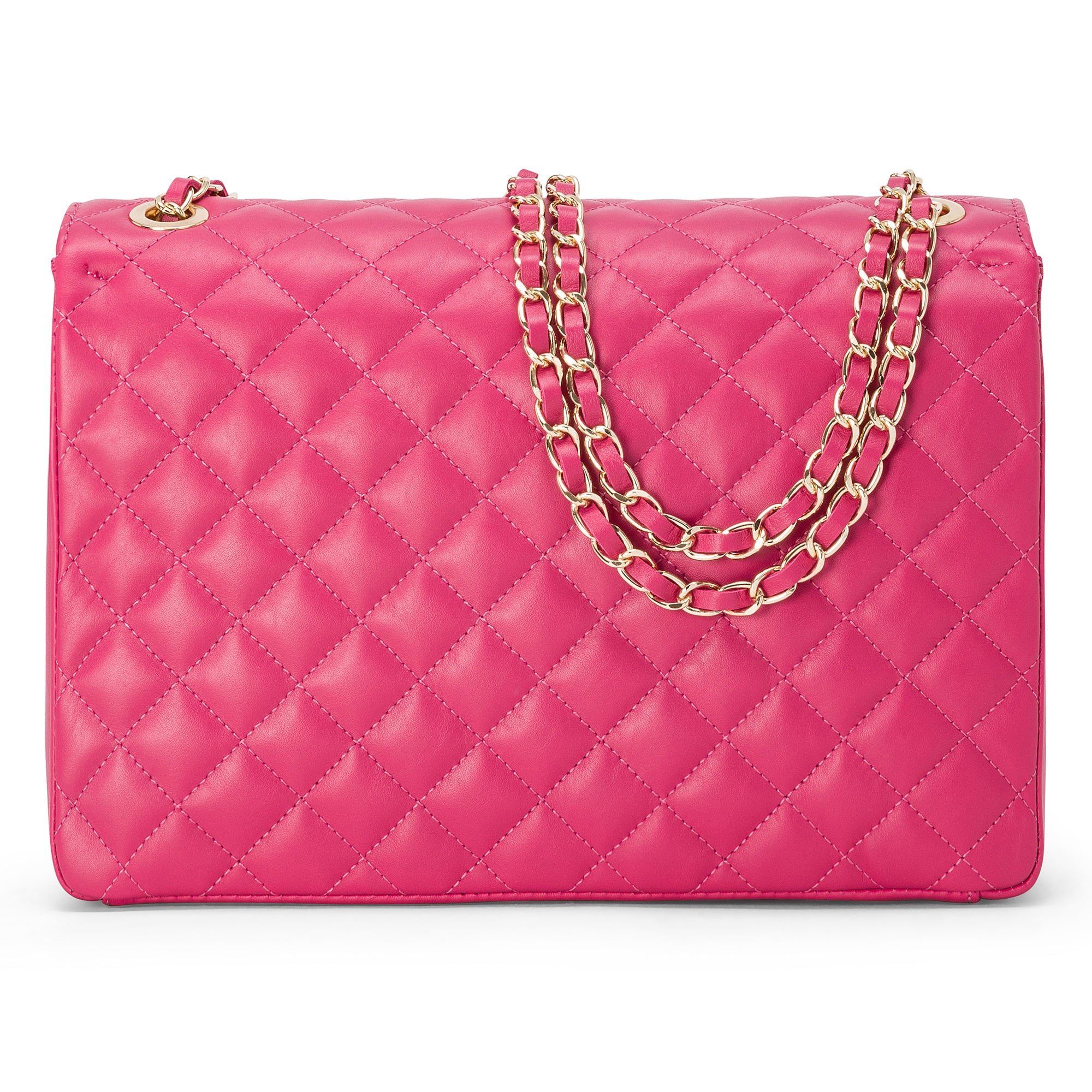Borsa Donna a Spalla e Tracolla, In Vera Pelle Trapuntata, Made in Italy, Modello Vivienne