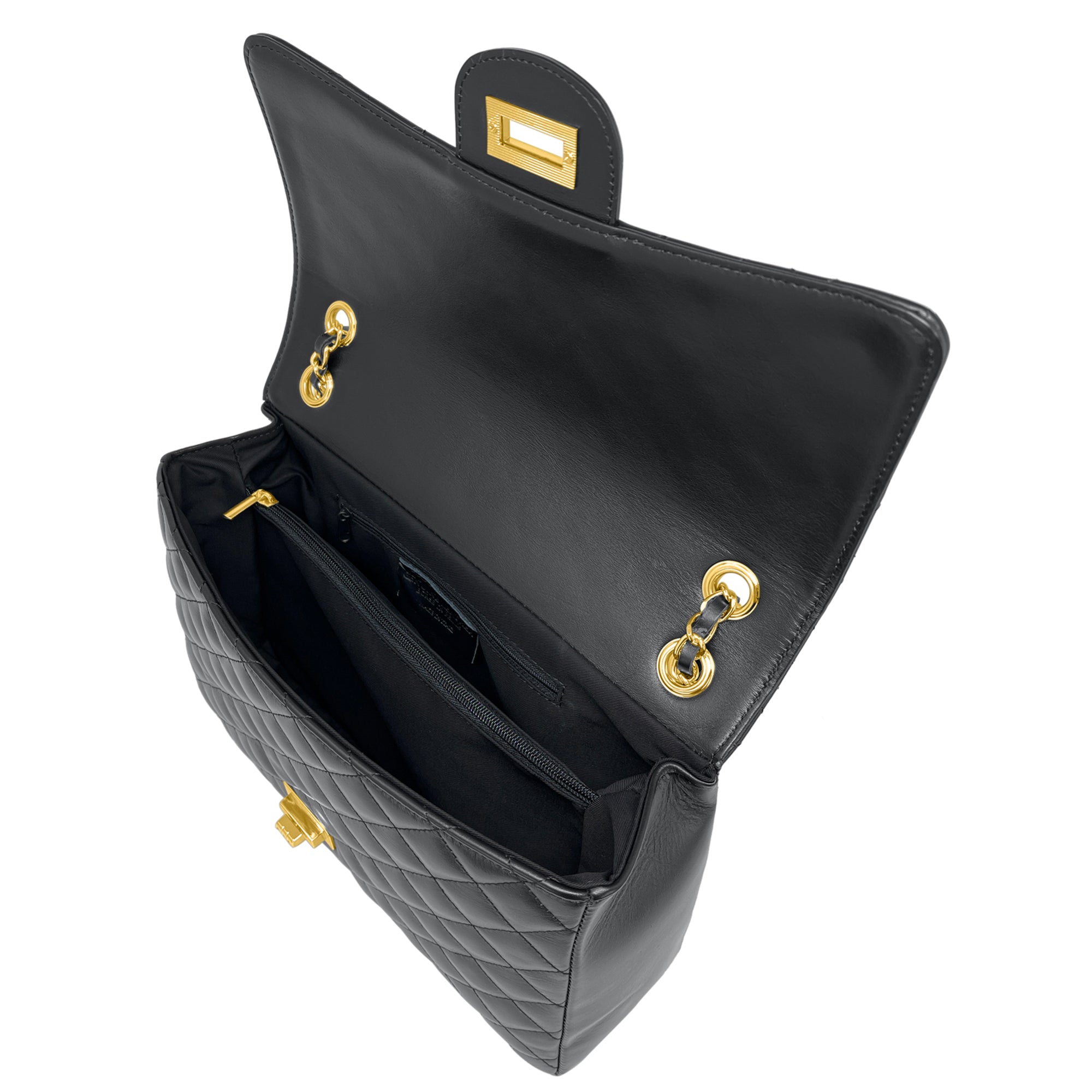 Borsa Donna a Spalla e Tracolla, In Vera Pelle Trapuntata, Made in Italy, Modello Vivienne