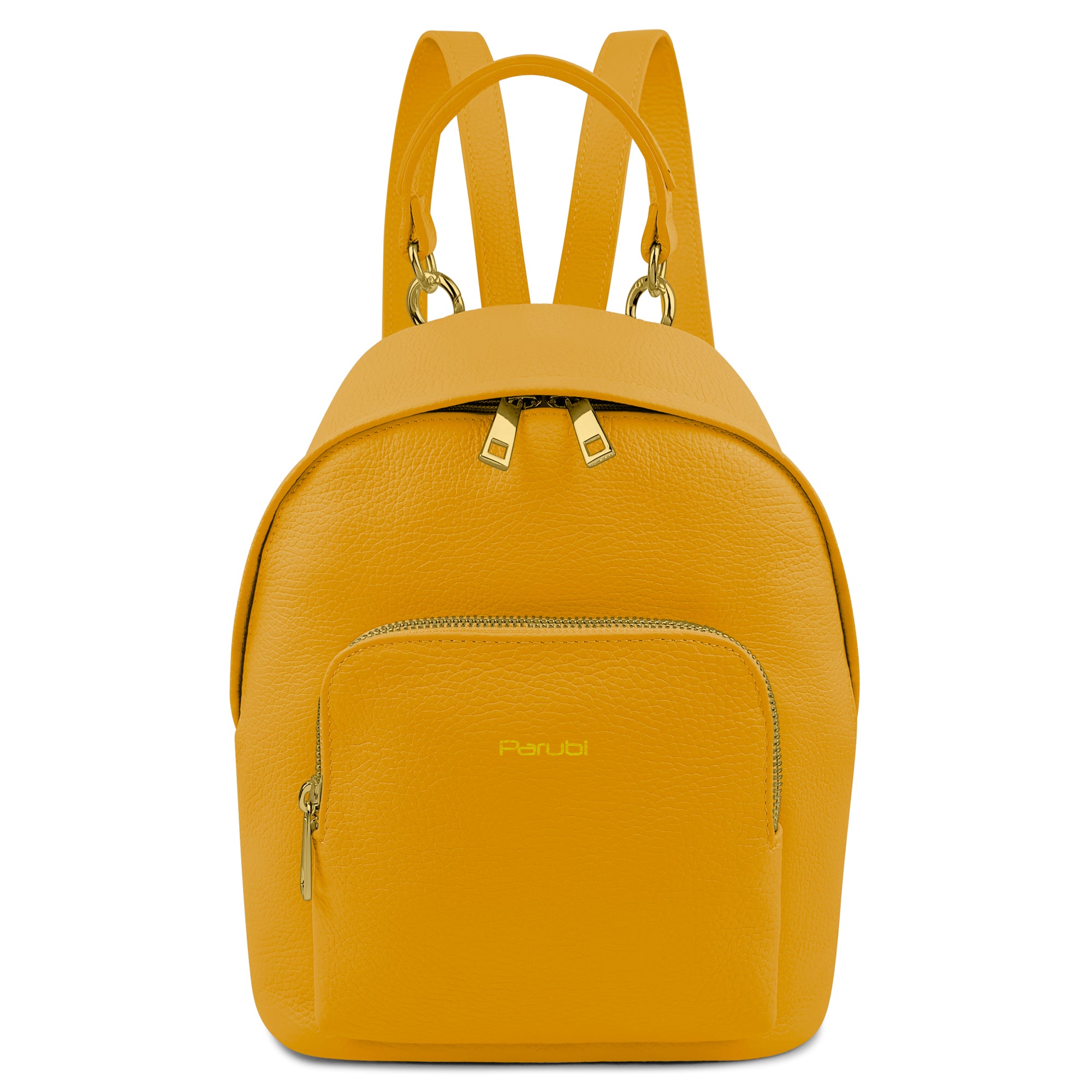 Zaino Donna, In Vera Pelle, Made in Italy, Modello Ines Giallo