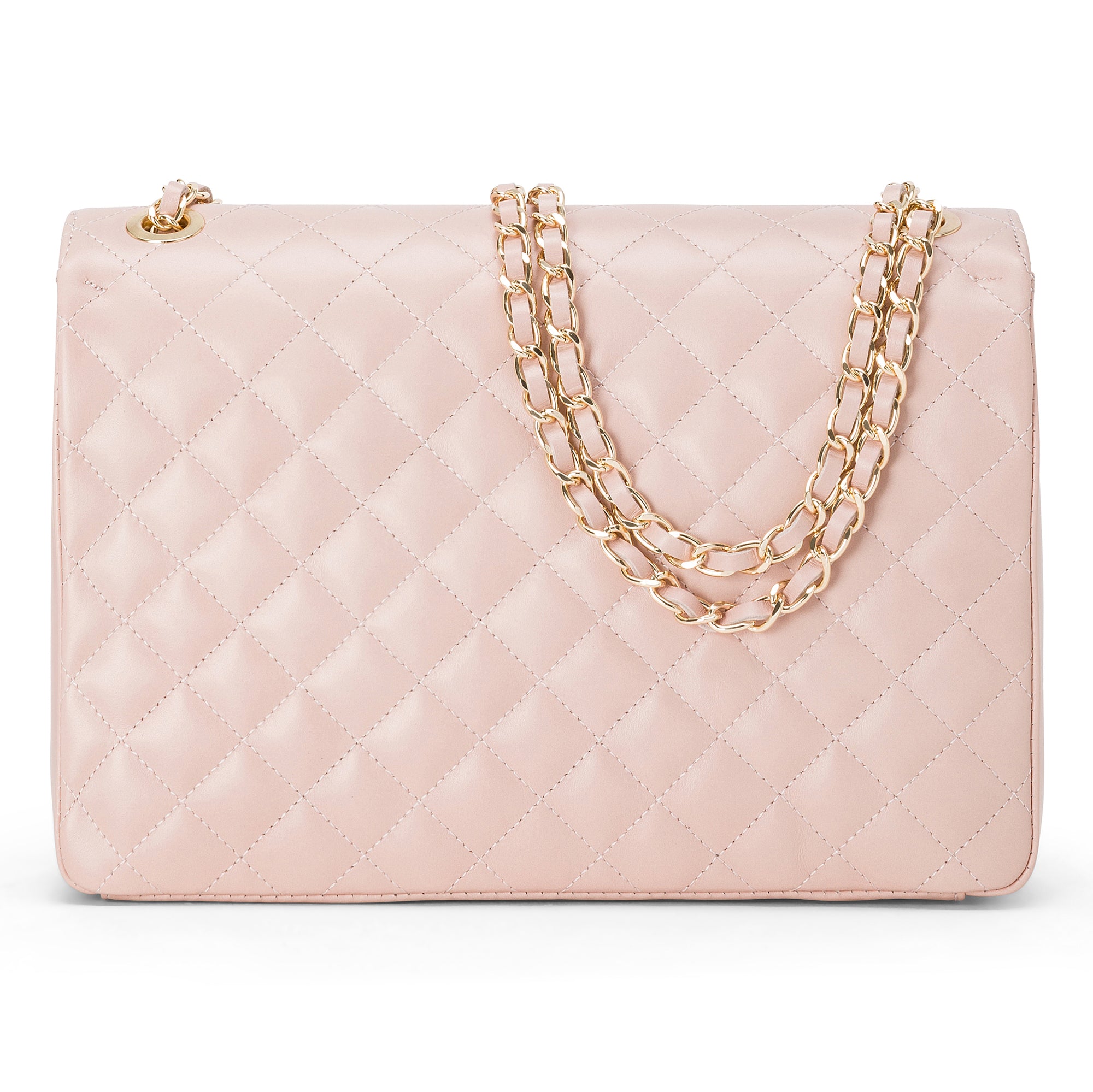 Borsa Donna a Spalla e Tracolla, In Vera Pelle Trapuntata, Made in Italy, Modello Vivienne