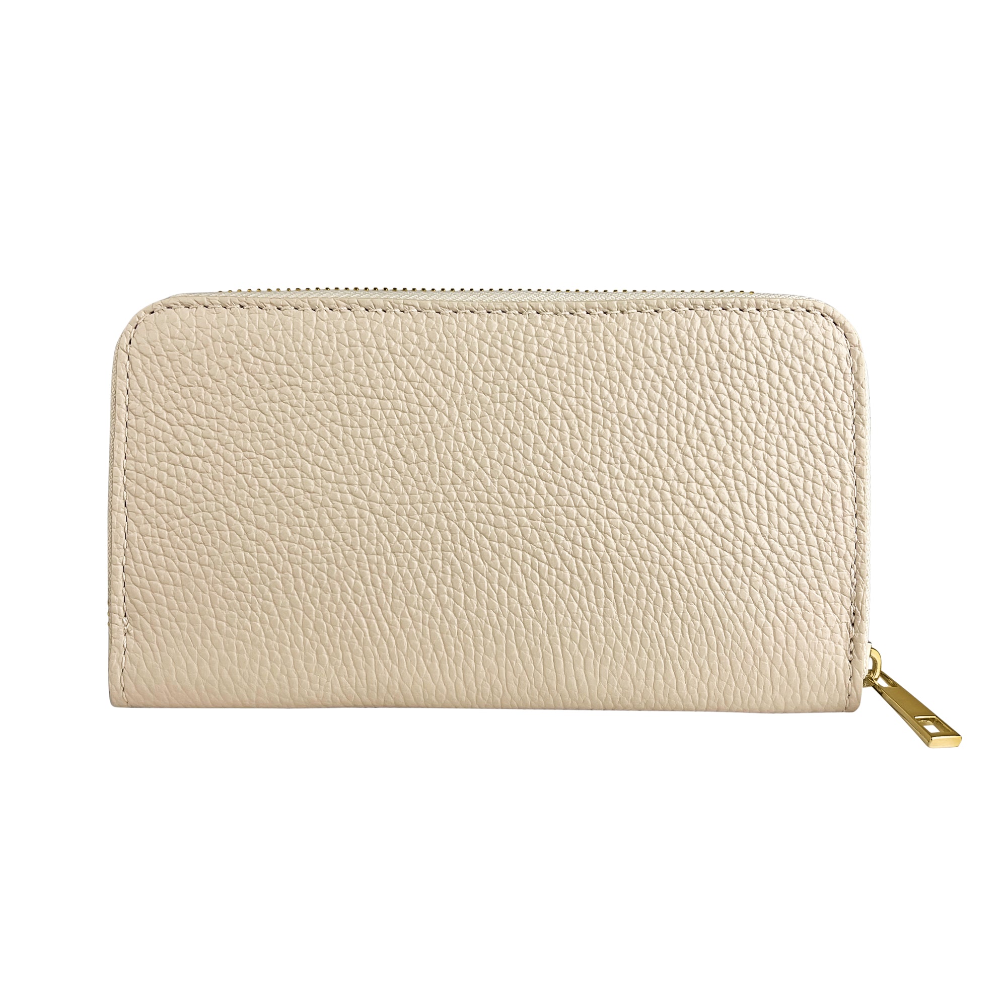 Portafoglio Donna, In Vera Pelle, Made in Italy, Modello Cloe Parubi Beige - foto prodotto