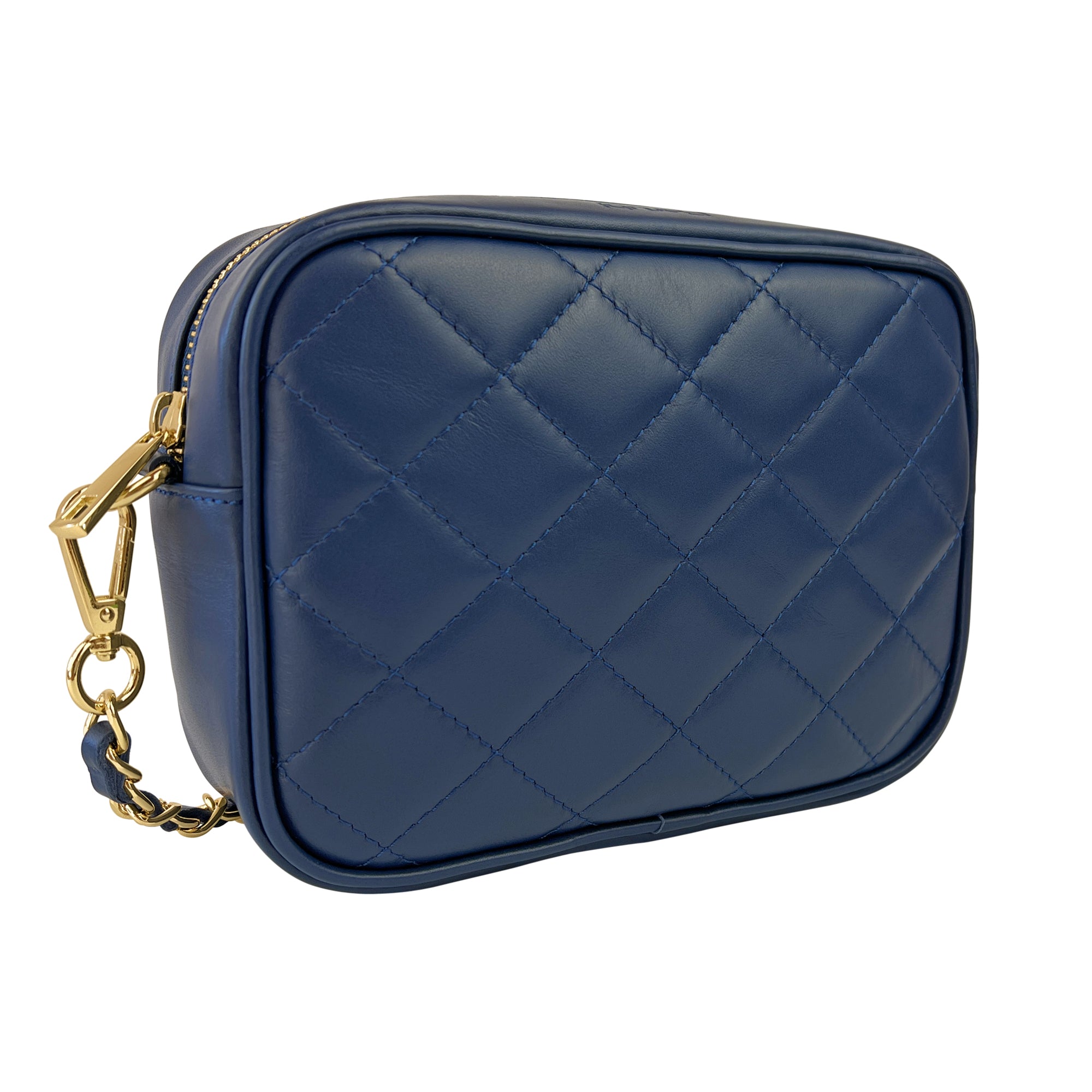 Borsa Donna a Tracolla, In Vera Pelle Trapuntata, Made in Italy, Modello Nora