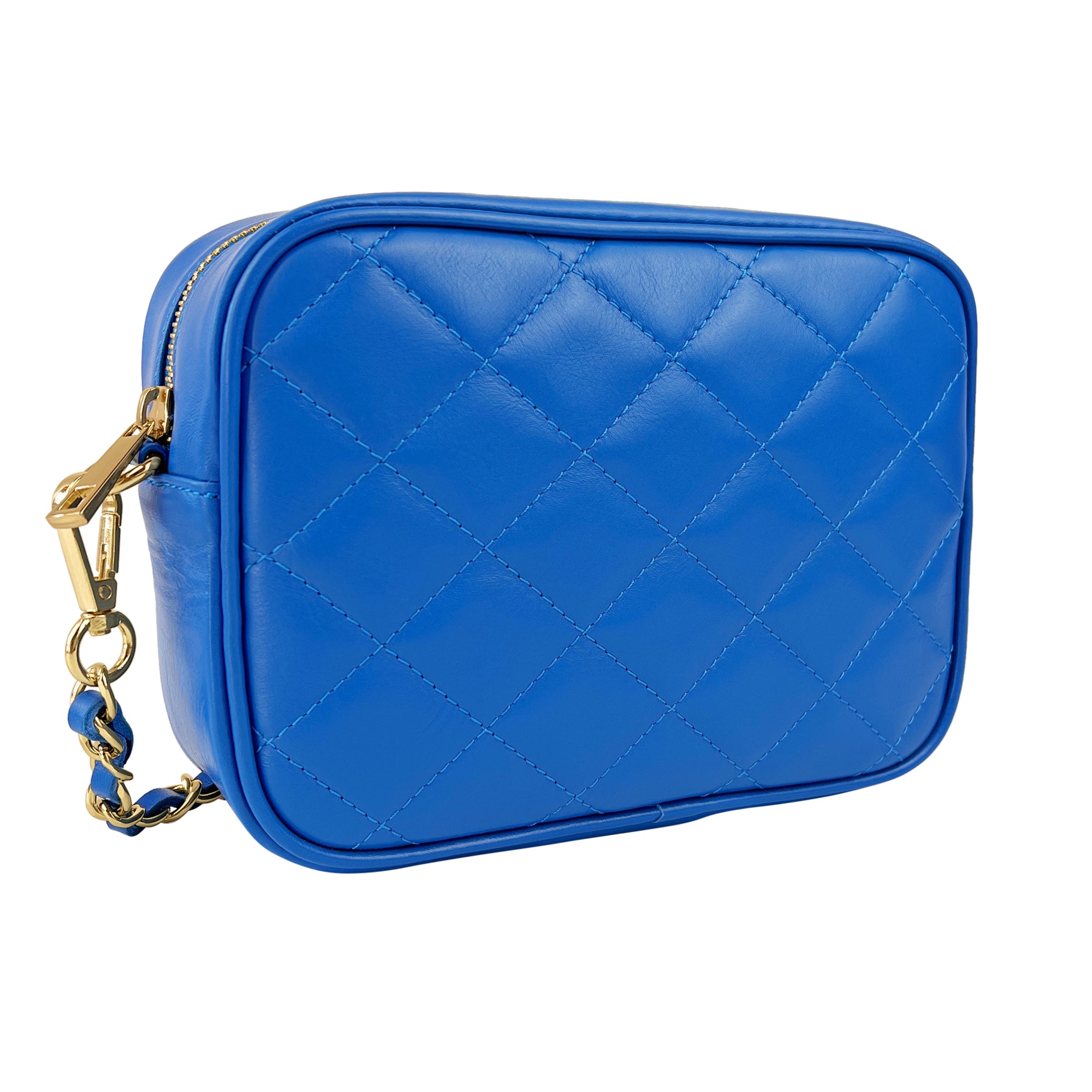 Borsa Donna a Tracolla, In Vera Pelle Trapuntata, Made in Italy, Modello Nora