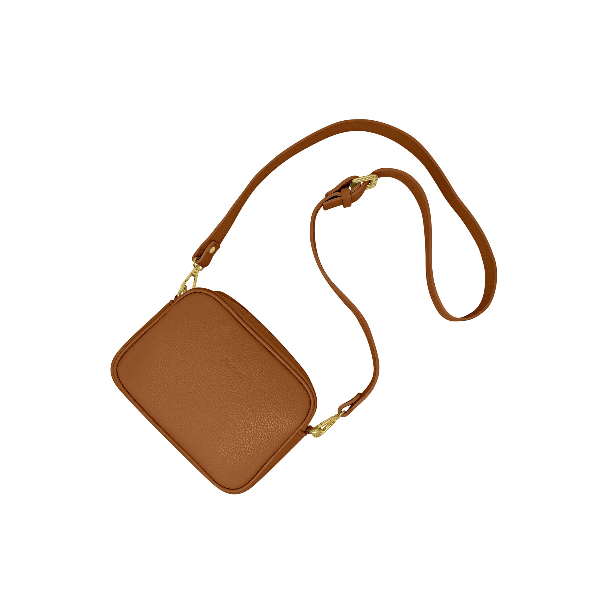 Borsa Donna a Tracolla Marrone Chiaro, In Vera Pelle, Made in Italy, Ginevra