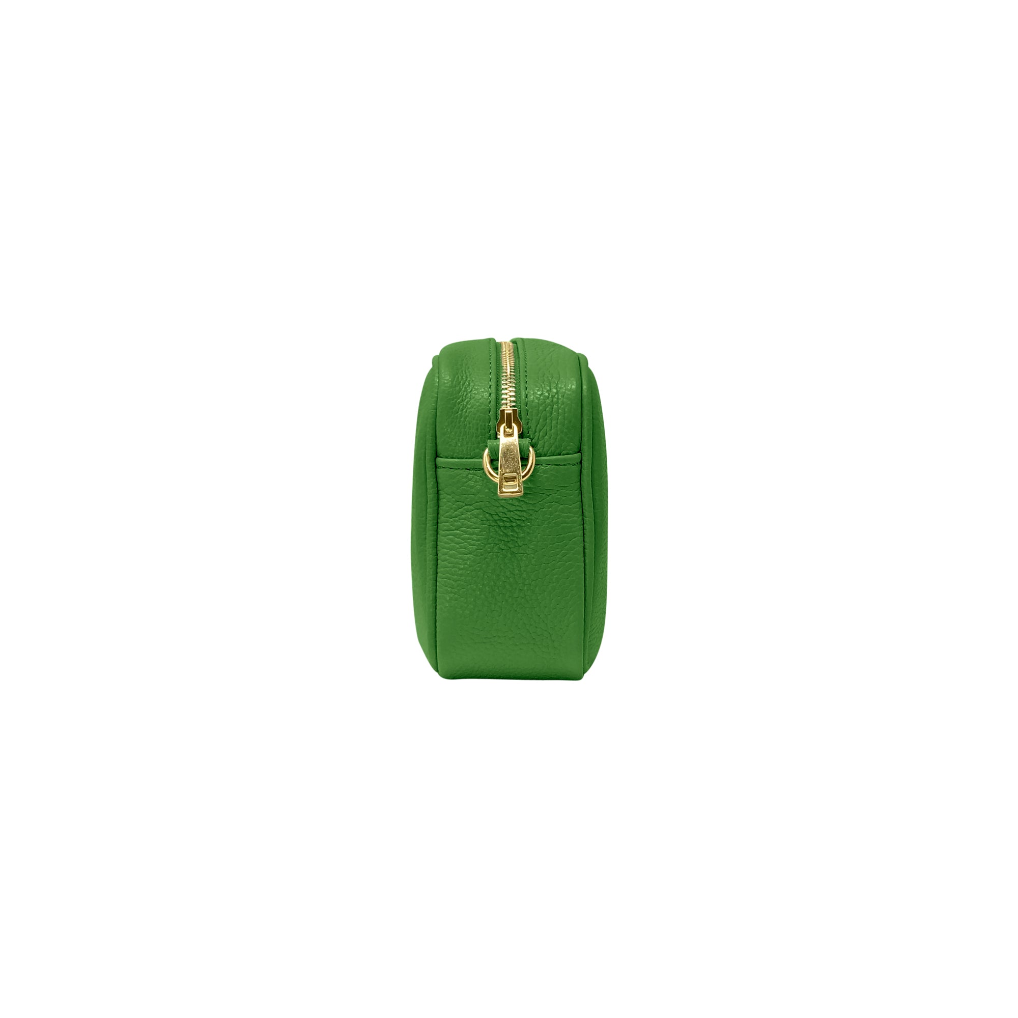 Borsa Donna a Tracolla Verde Brillante, In Vera Pelle, Made in Italy, Ginevra