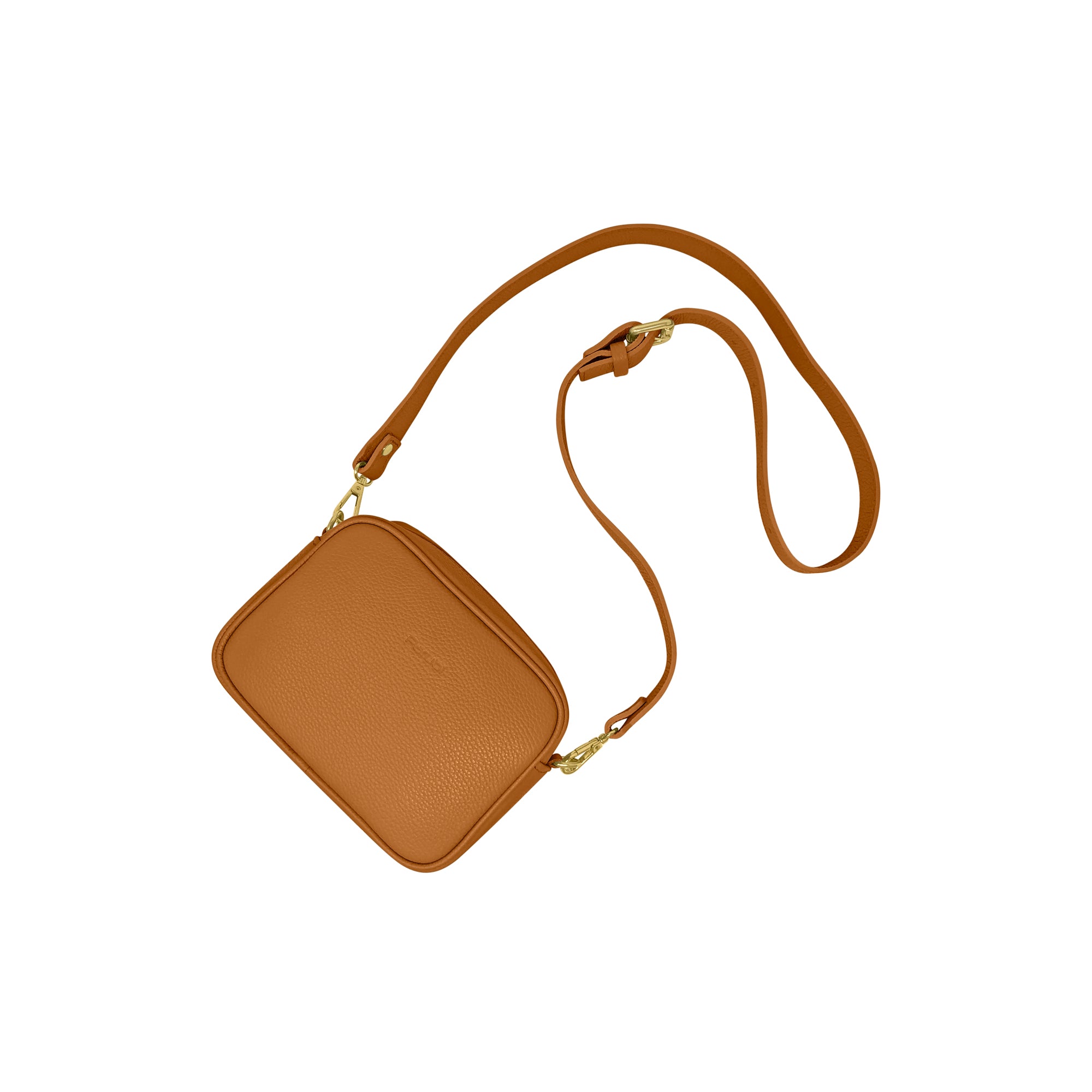 Borsa Donna a Tracolla Marrone Cuoio, In Vera Pelle, Made in Italy, Ginevra