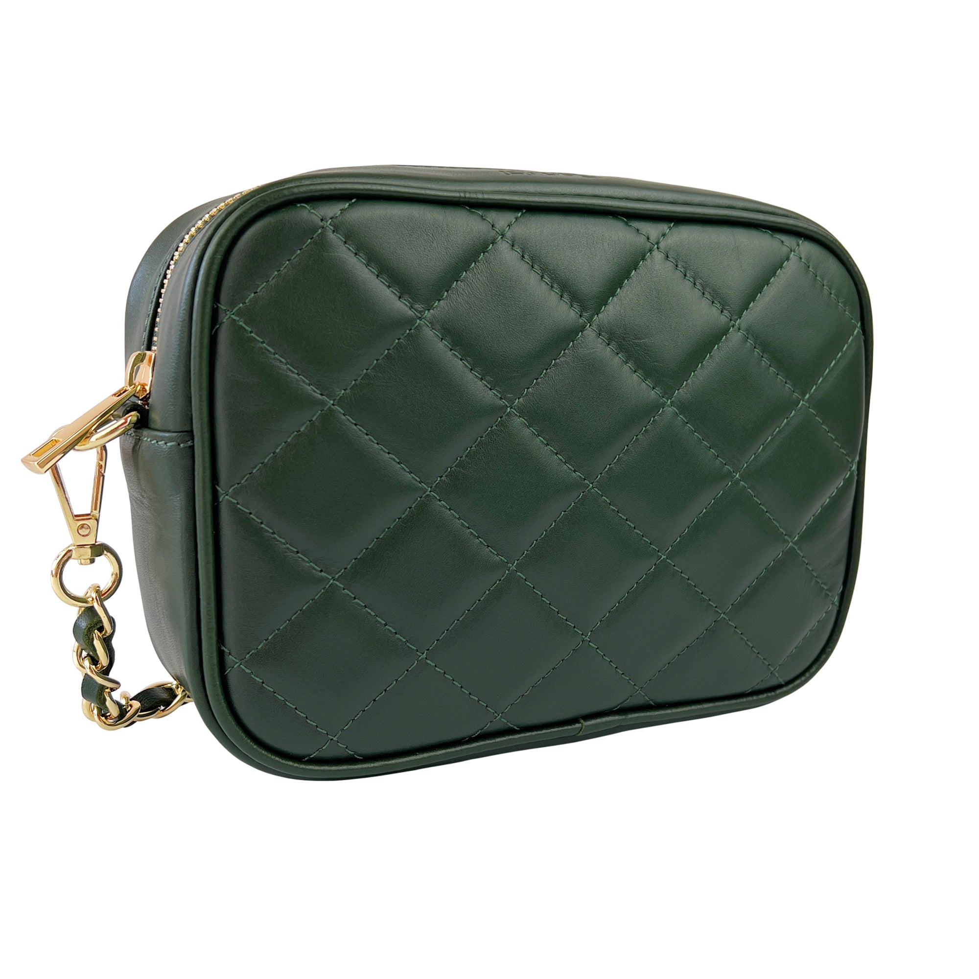 Borsa Donna a Tracolla, In Vera Pelle Trapuntata, Made in Italy, Modello Nora