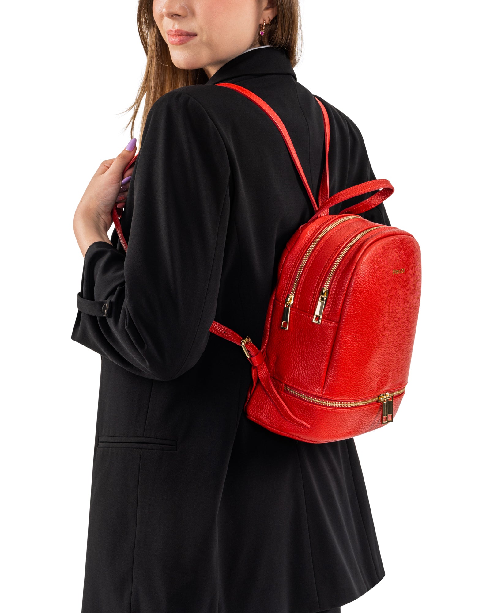 Zaino Donna, In Vera Pelle, Made in Italy, Modello Maya Parubi - vista 10