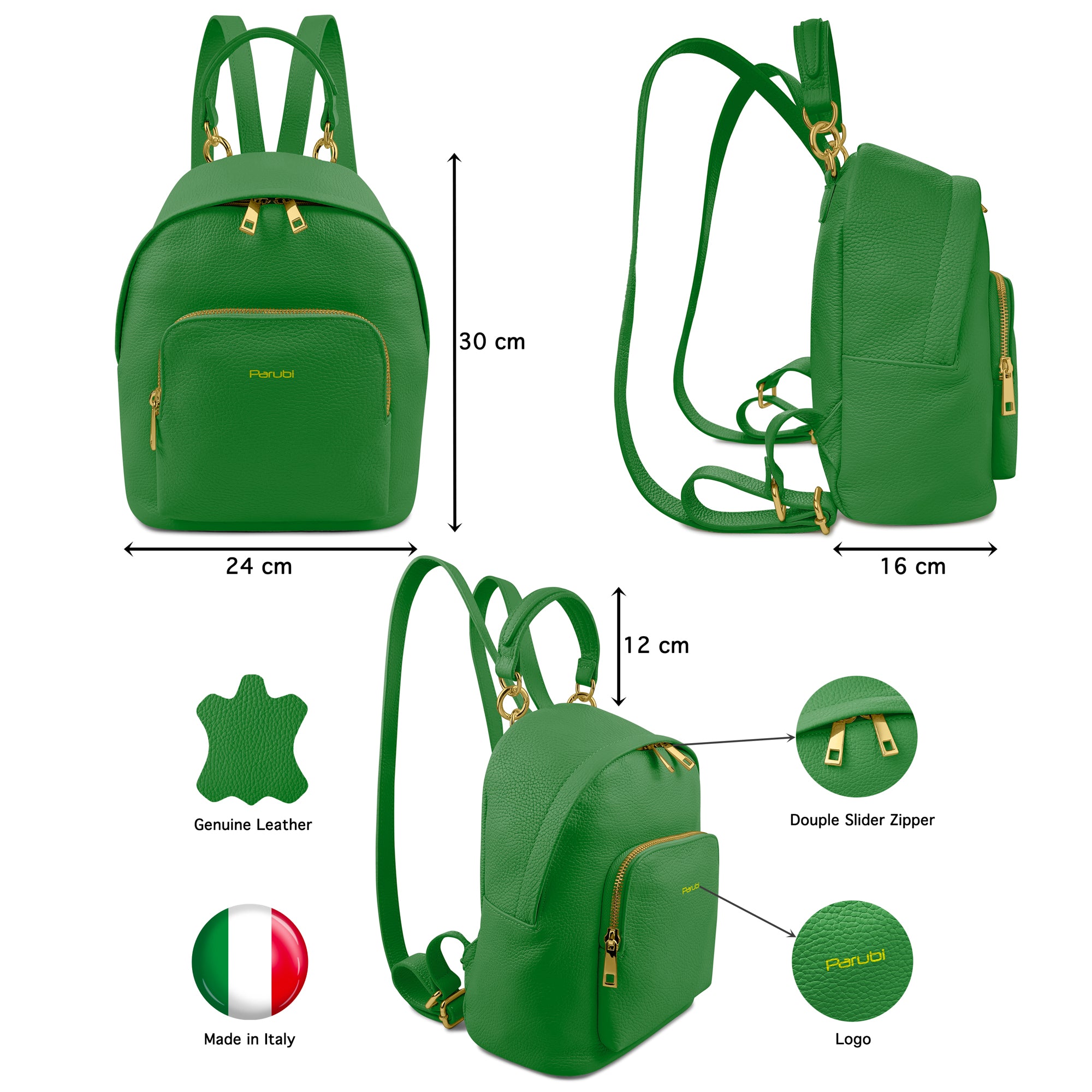 Zaino Donna, In Vera Pelle, Made in Italy, Modello Ines