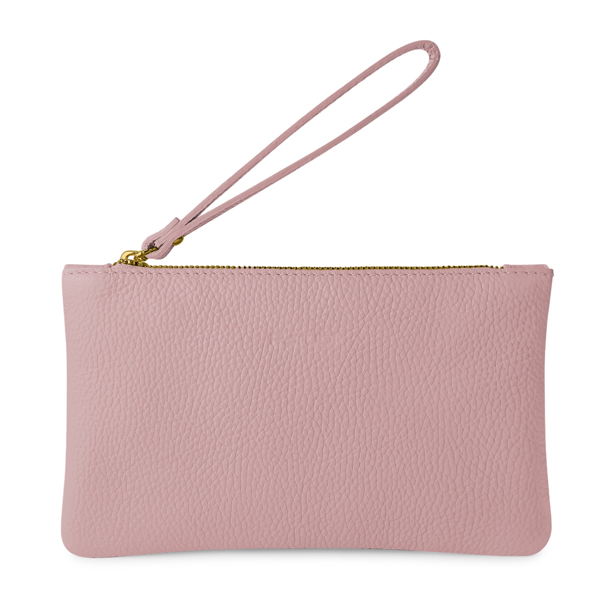 Pochette Donna a Mano, In Vera Pelle, Made in Italy, Modello Aura Lilla