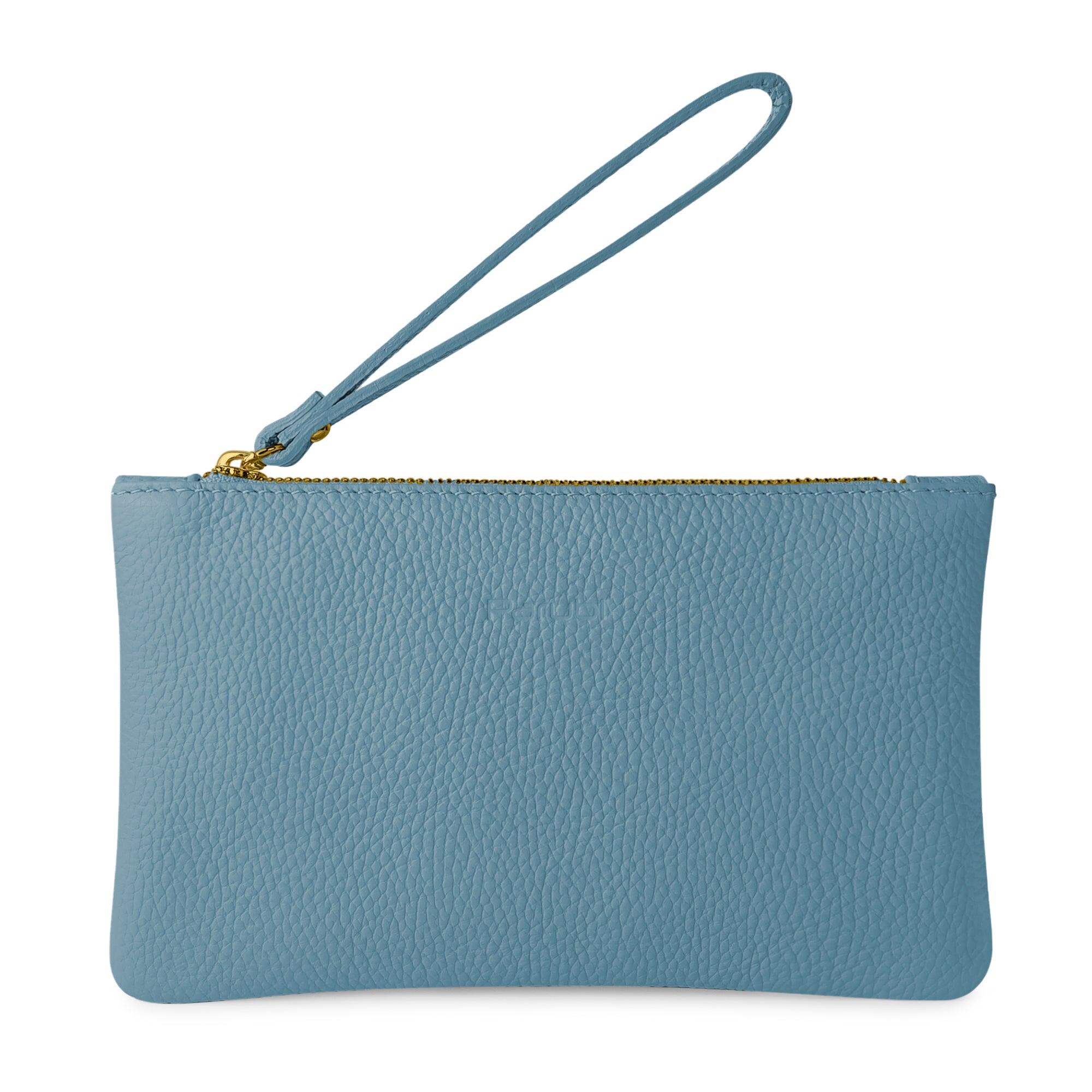 Pochette Donna a Mano, In Vera Pelle, Made in Italy, Modello Aura Carta Da Zucchero