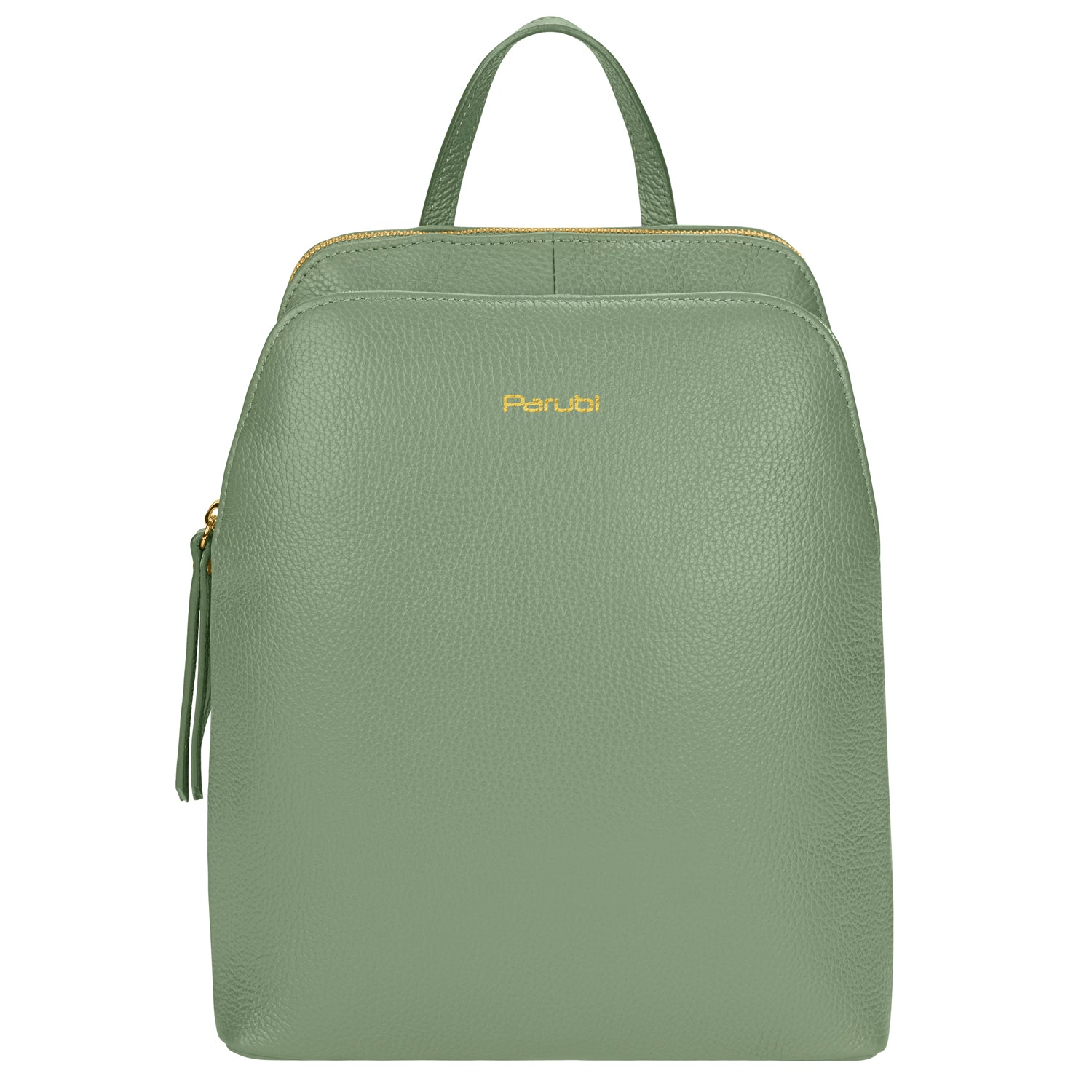 Zaino Donna, In Vera Pelle Morbida, Made in Italy, Modello Olivia Parubi Verde Salvia - vista 42
