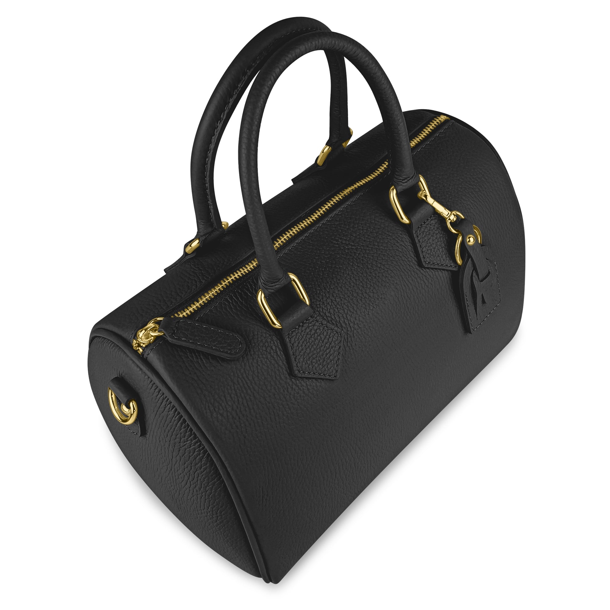 Borsa Bauletto Donna a Mano con Tracolla, In Vera Pelle, Made in Italy, Modello Olimpia