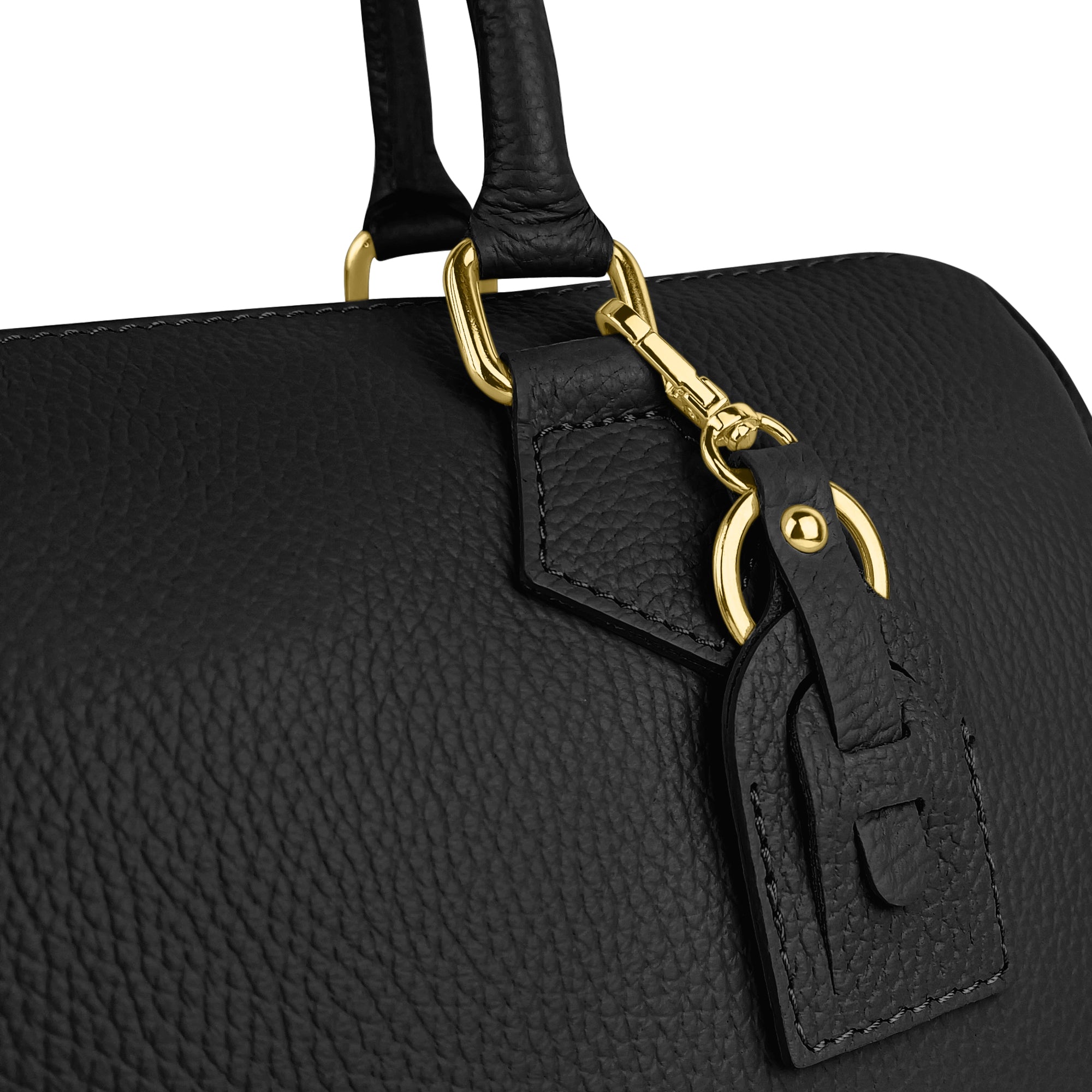 Borsa Bauletto Donna a Mano con Tracolla, In Vera Pelle, Made in Italy, Modello Olimpia