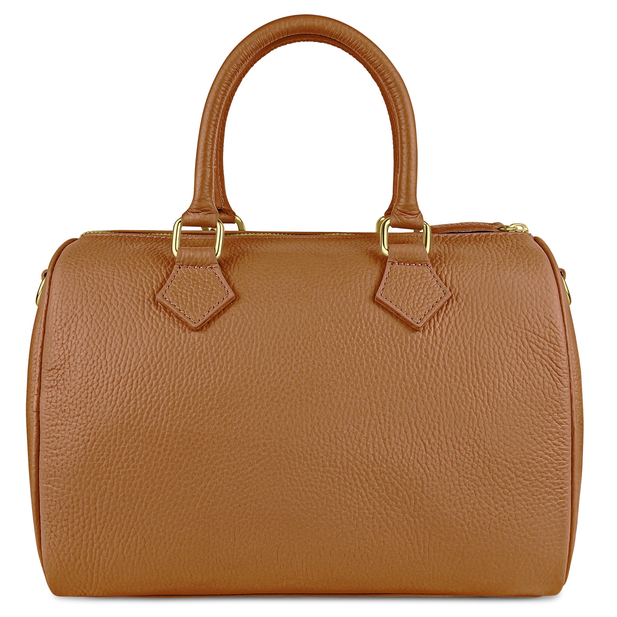 Borsa Bauletto Donna a Mano con Tracolla, In Vera Pelle, Made in Italy, Modello Olimpia