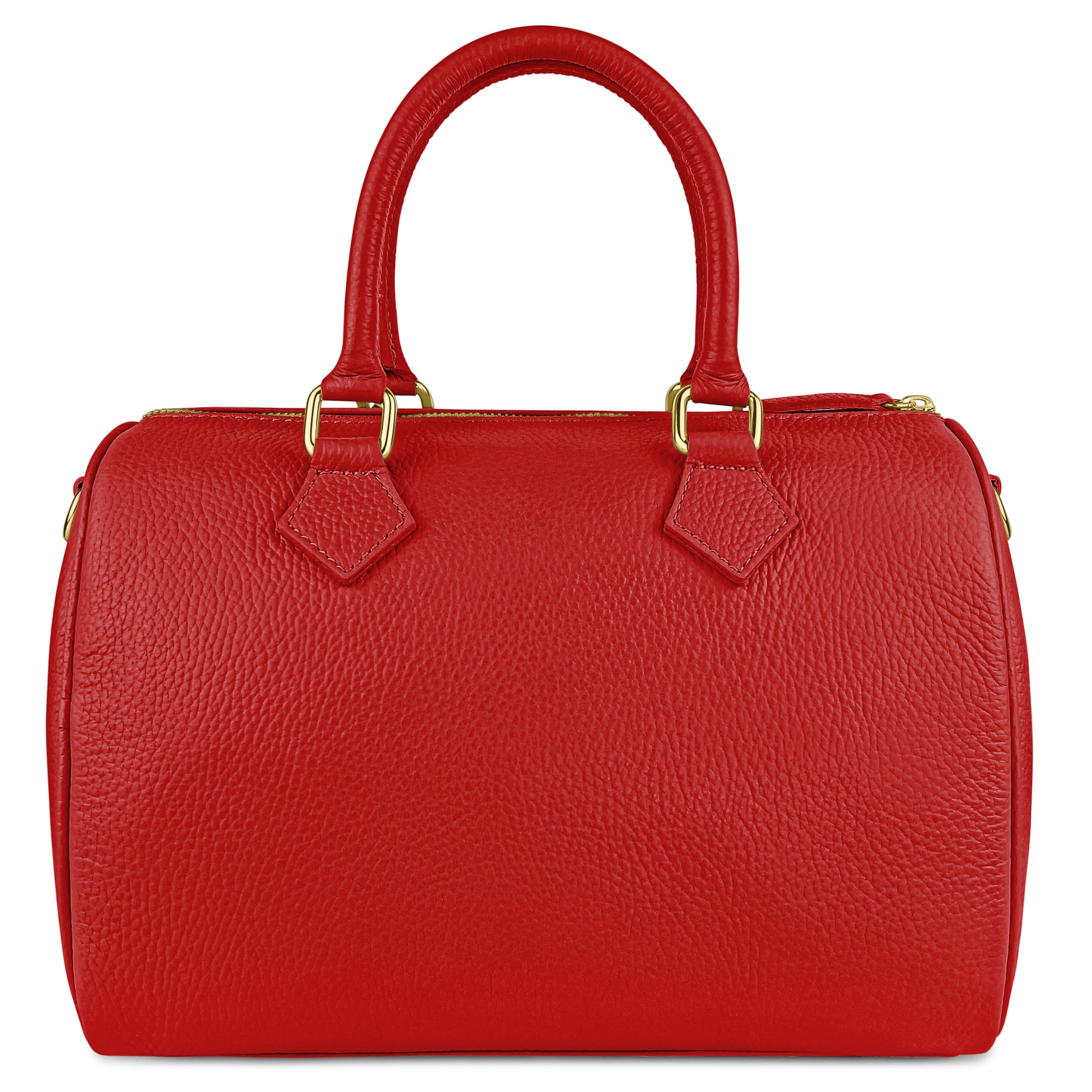 Borsa Bauletto Donna a Mano con Tracolla, In Vera Pelle, Made in Italy, Modello Olimpia