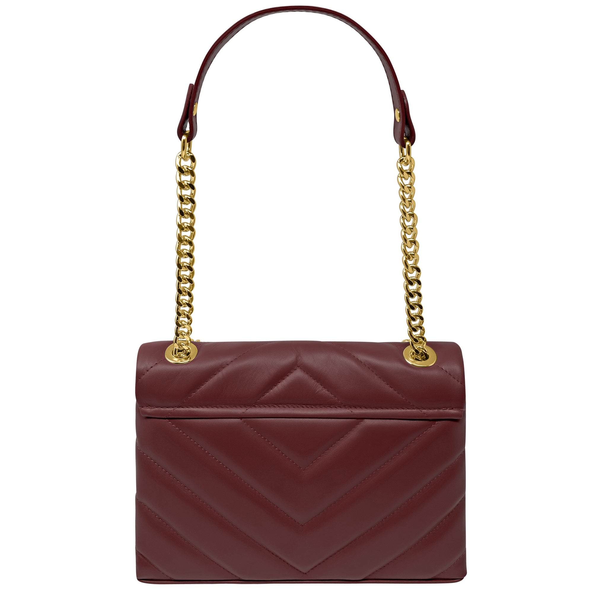 Borsa Donna a Tracolla e Spalla, In Vera Pelle Trapuntata, Made in Italy, Modello Elda