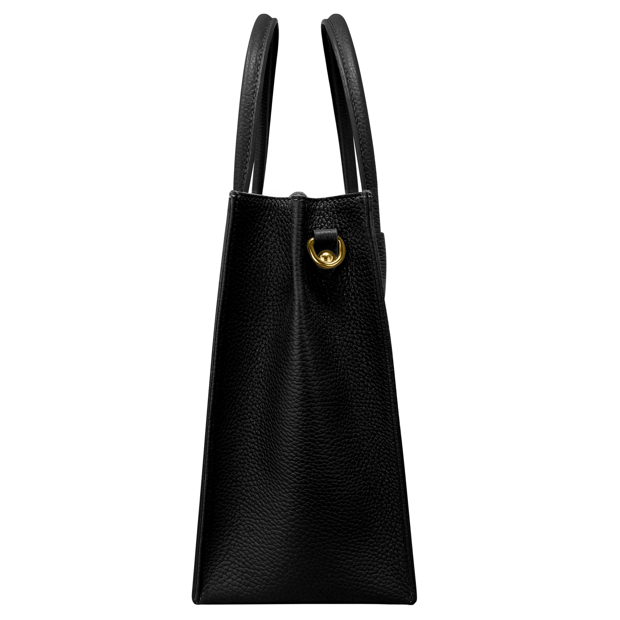 Borsa Donna a Mano con Tracolla, In Vera Pelle Morbida, Made in Italy, Modello Leda