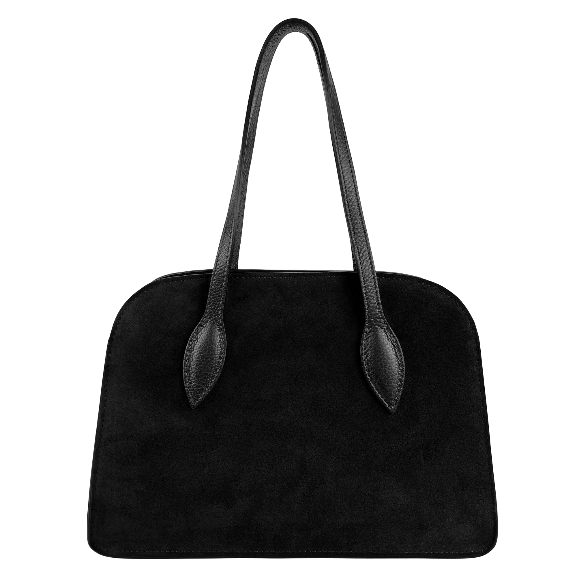 Borsa Donna a Spalla con Tracolla, In Vera Pelle Scamosciata, Made in Italy, Modello Brigitte