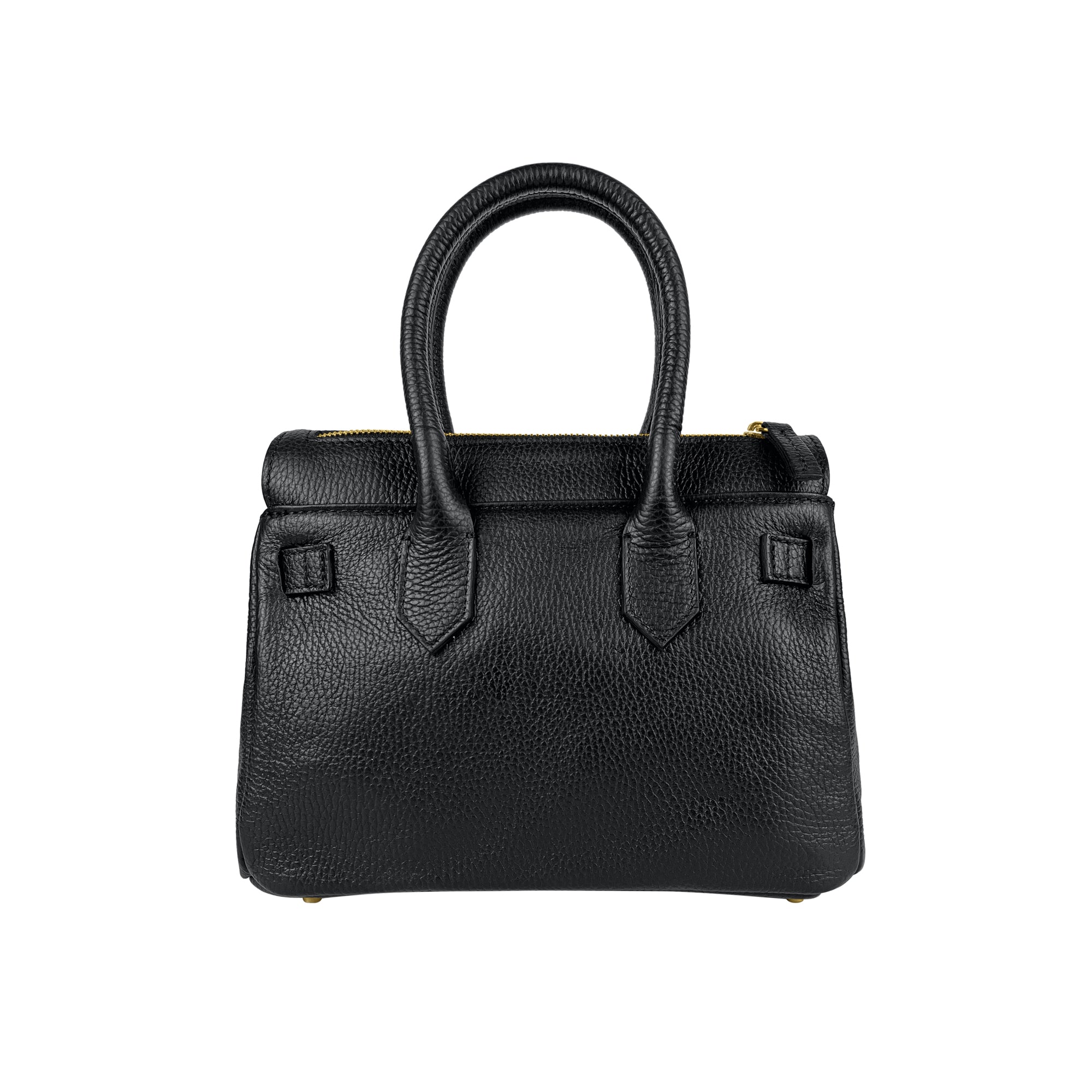 Borsa Donna a Mano con Tracolla, In Vera Pelle, Made in Italy, Modello Diamante Mini