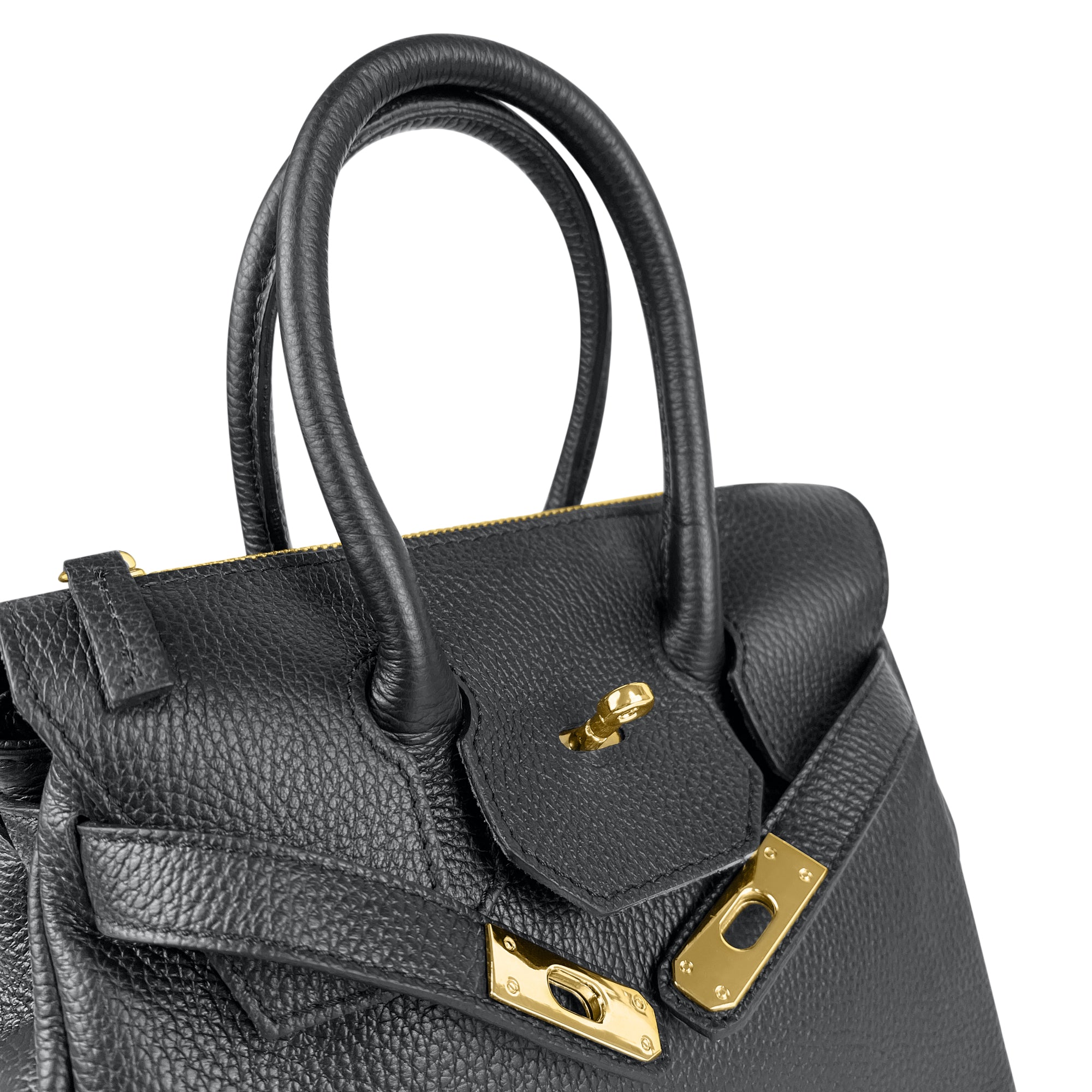 Borsa Donna a Mano con Tracolla, In Vera Pelle, Made in Italy, Modello Diamante Mini