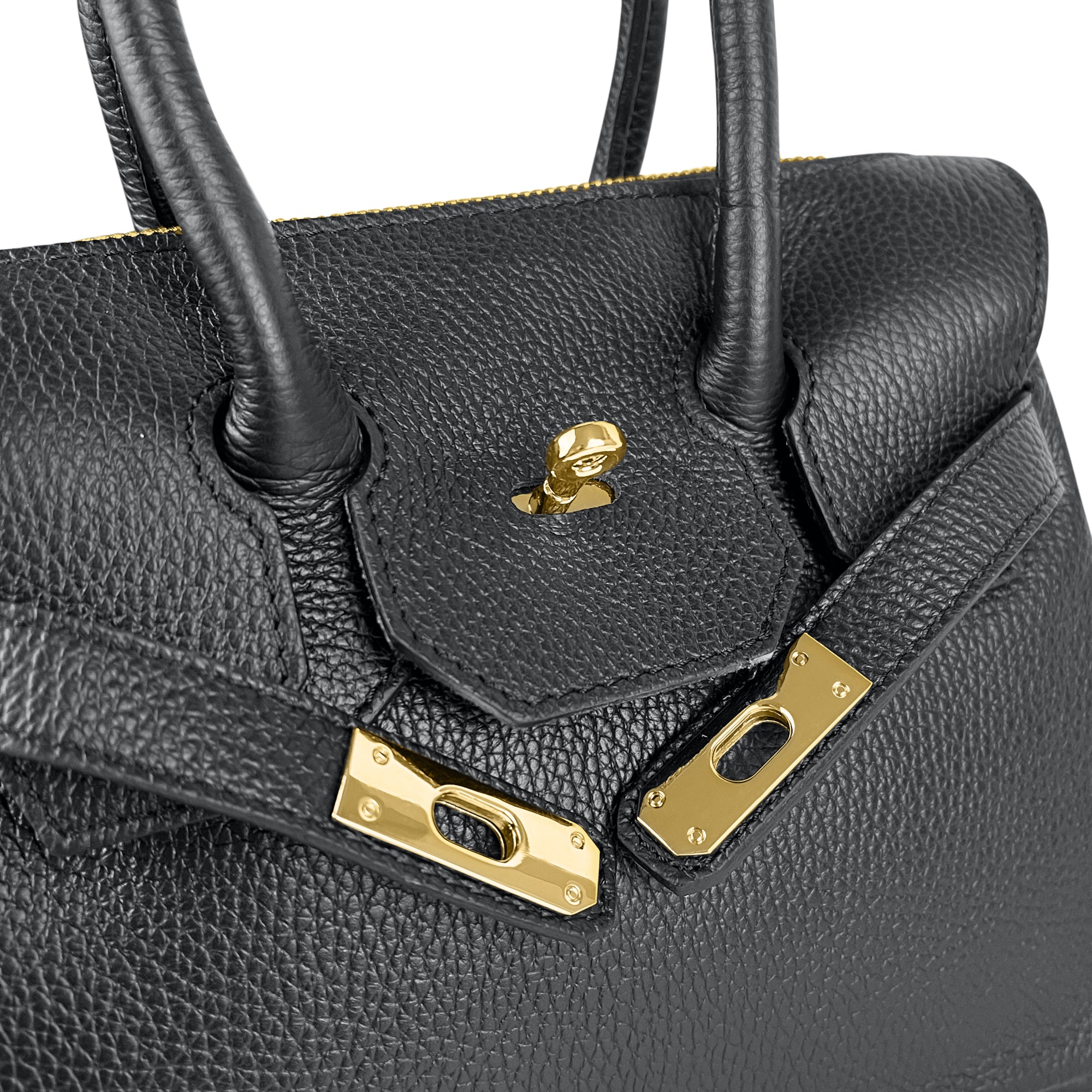 Borsa Donna a Mano con Tracolla, In Vera Pelle, Made in Italy, Modello Diamante Mini