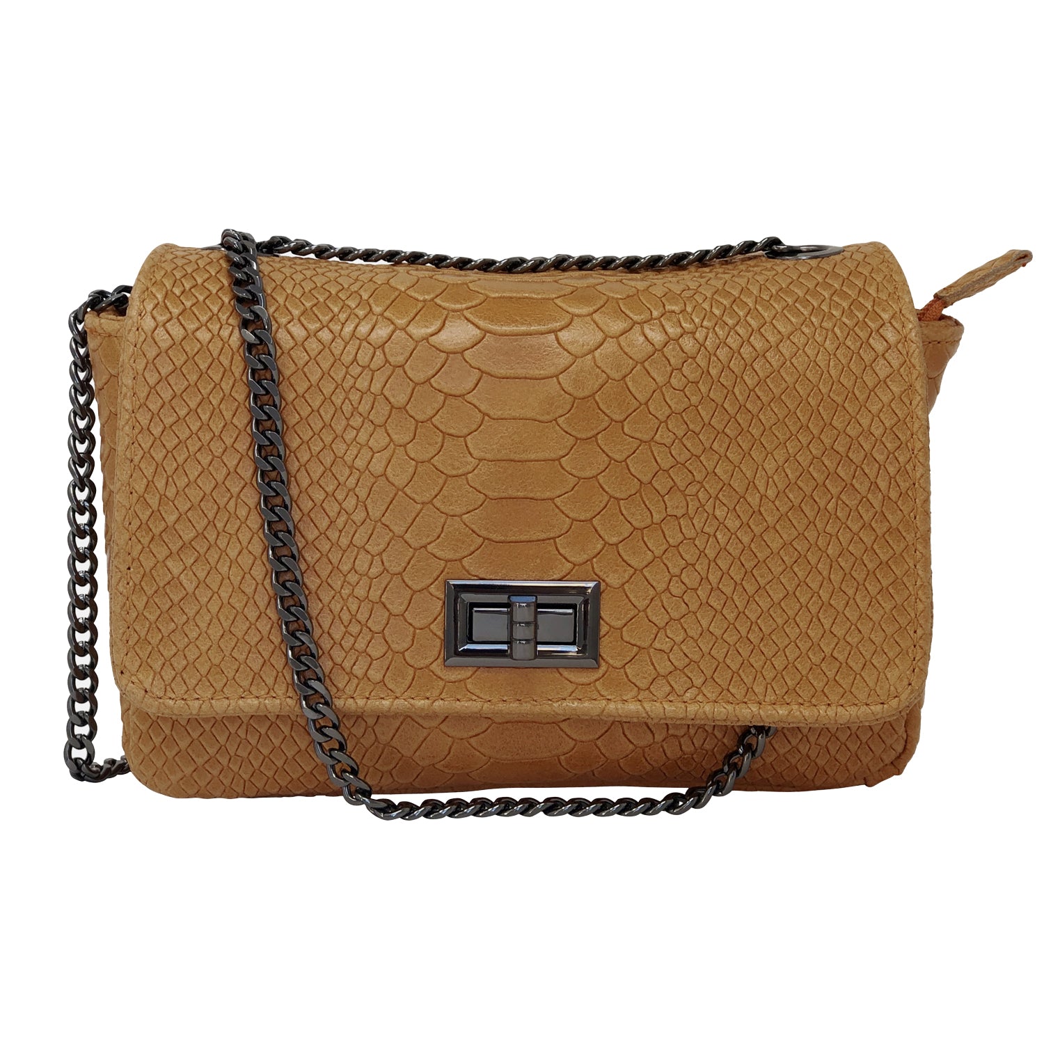 Borsa Donna a Tracolla, In Vera Pelle Pitonata, Made in Italy, Modello Tessa Parubi Borse Cuoio - vista 8
