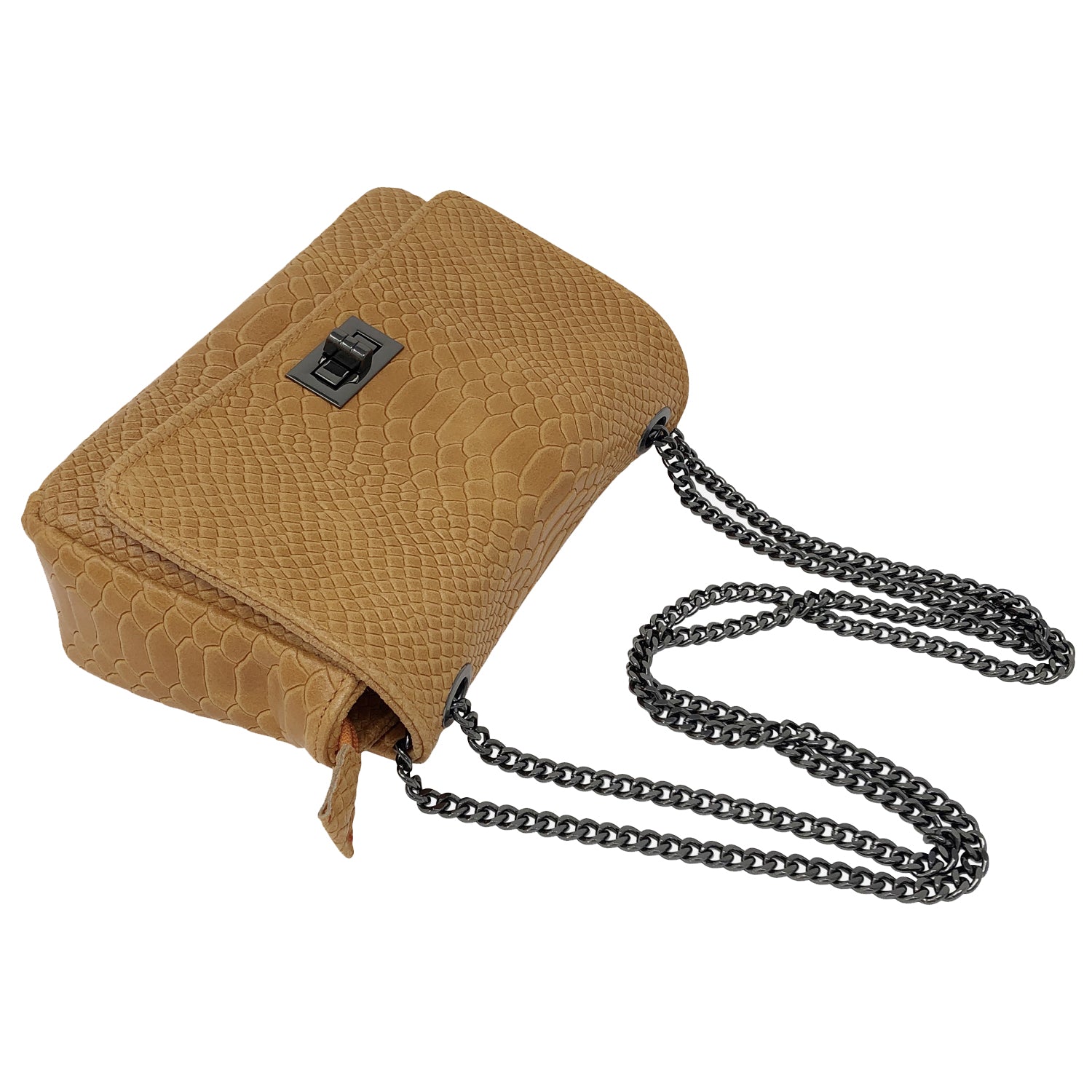Borsa Donna a Tracolla, In Vera Pelle Pitonata, Made in Italy, Modello Tessa Parubi Borse - vista 11