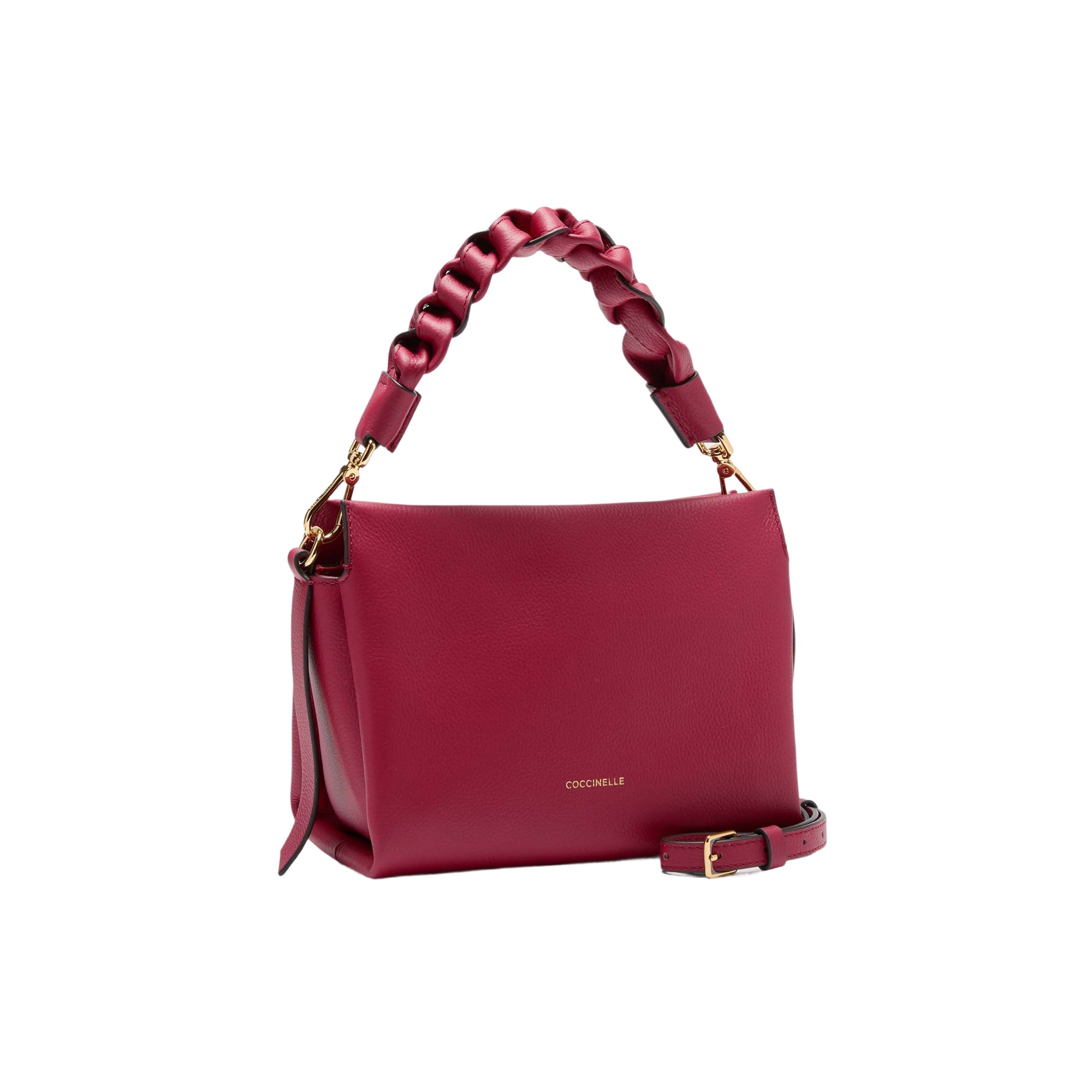 Sac à main pour femme Coccinelle avec bandoulière rouge, en cuir véritable, Boheme Small