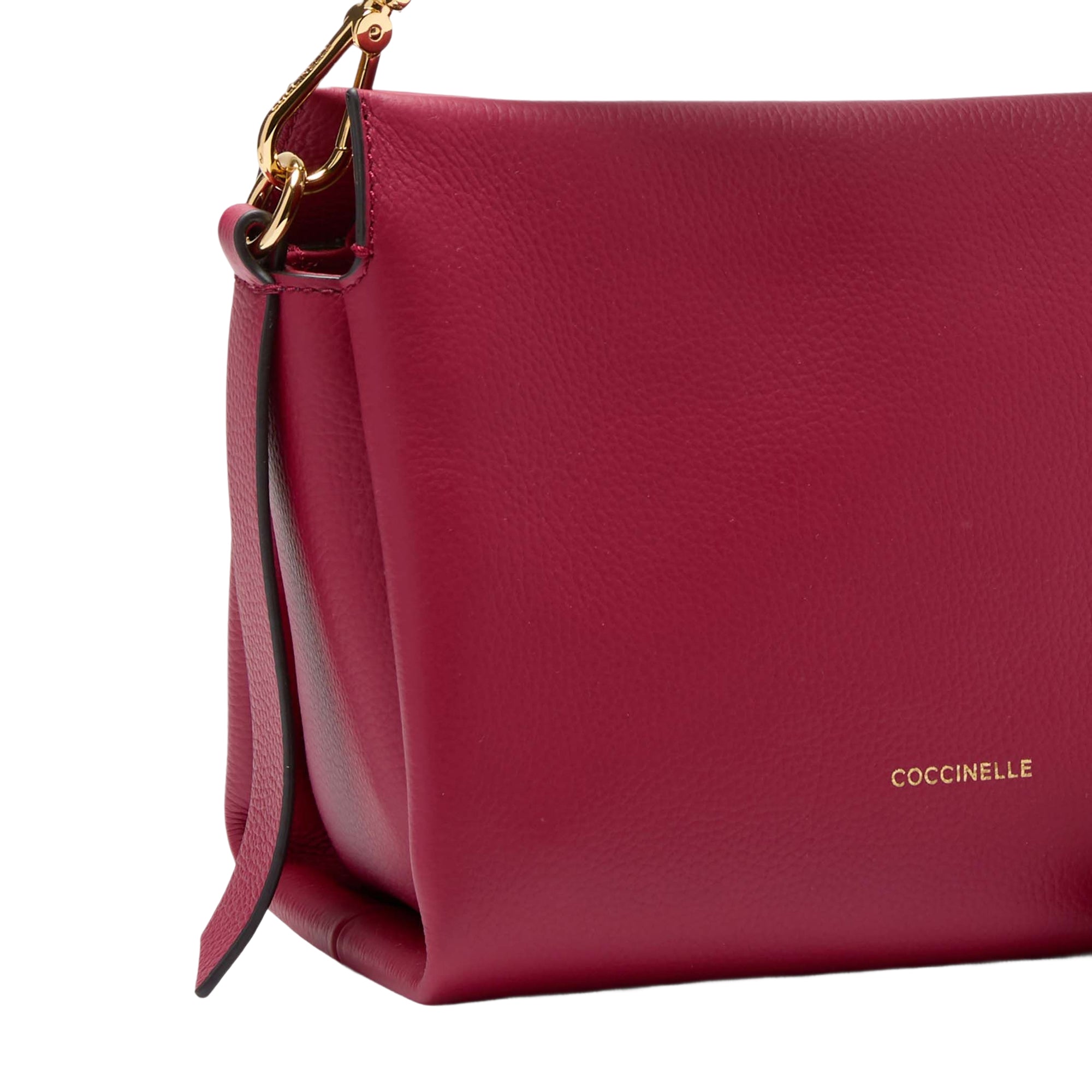 Sac à main pour femme Coccinelle avec bandoulière rouge, en cuir véritable, Boheme Small