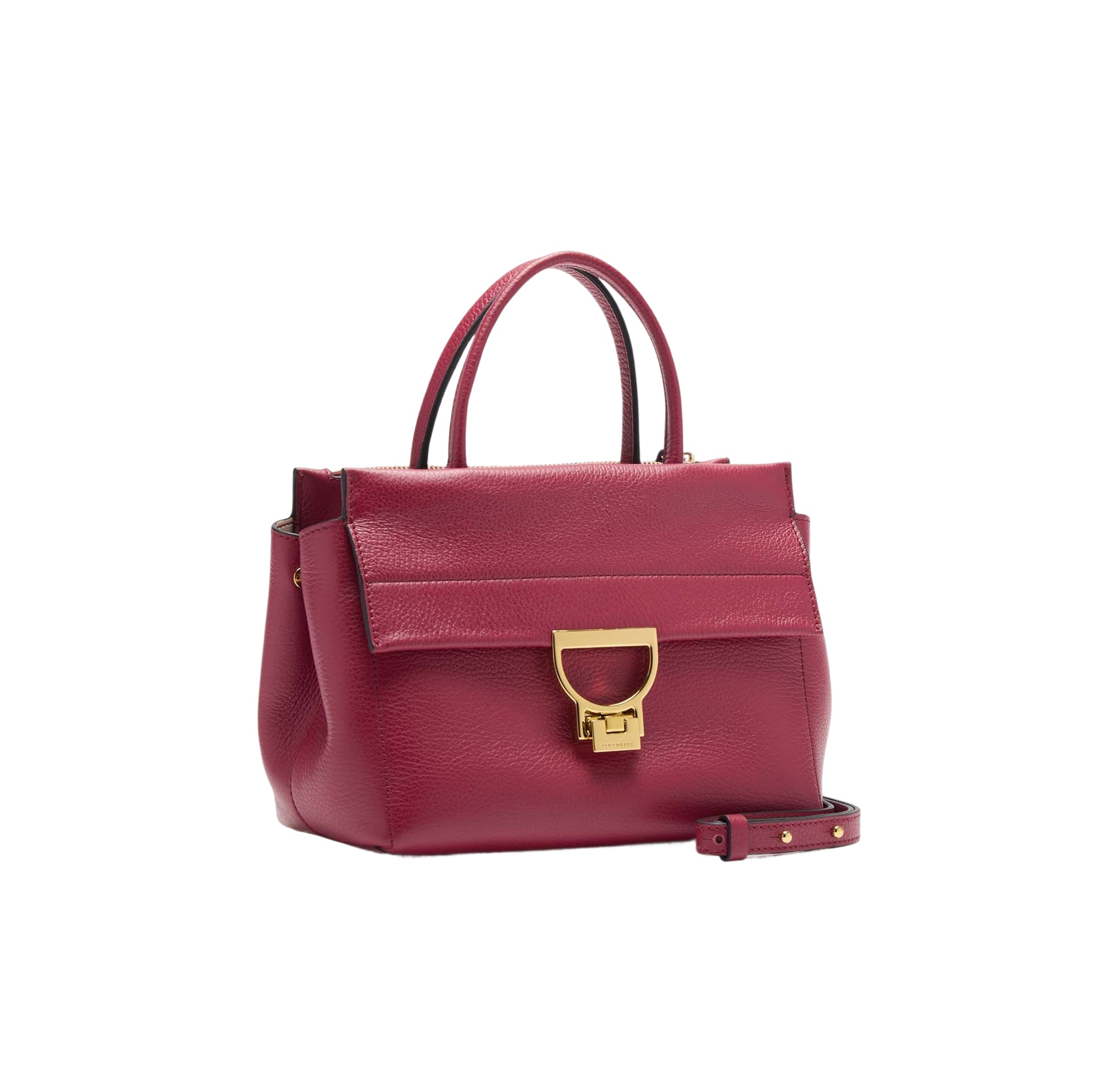 COCCINELLE Borsa Donna a Mano con Tracolla Rossa, In Vera Pelle ,Arlettis Medium