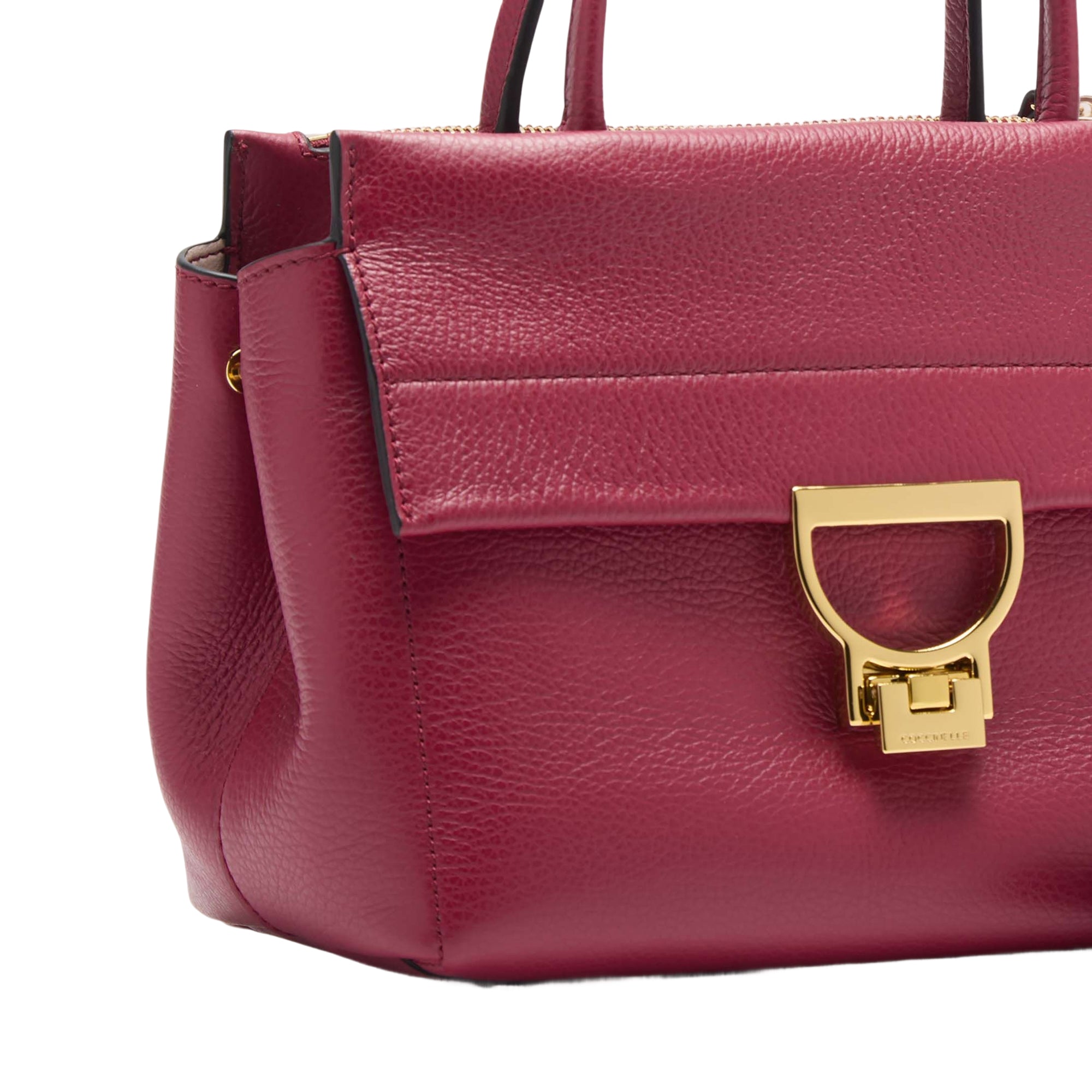 COCCINELLE Borsa Donna a Mano con Tracolla Rossa, In Vera Pelle ,Arlettis Medium