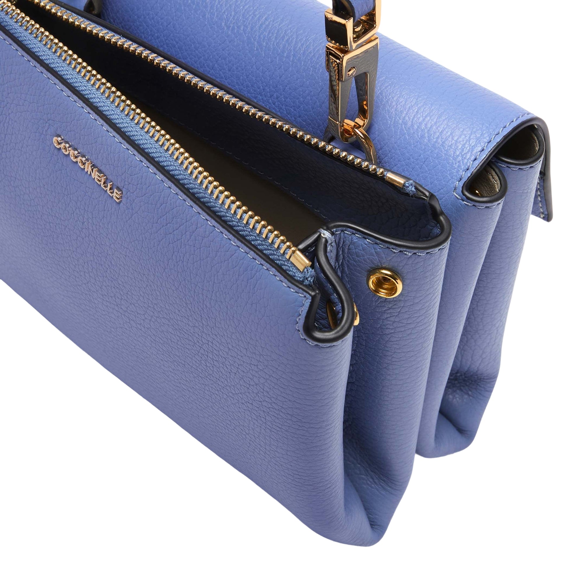COCCINELLE Borsa Donna a Mano con Tracolla Blu, In Vera Pelle, Arlettis Small