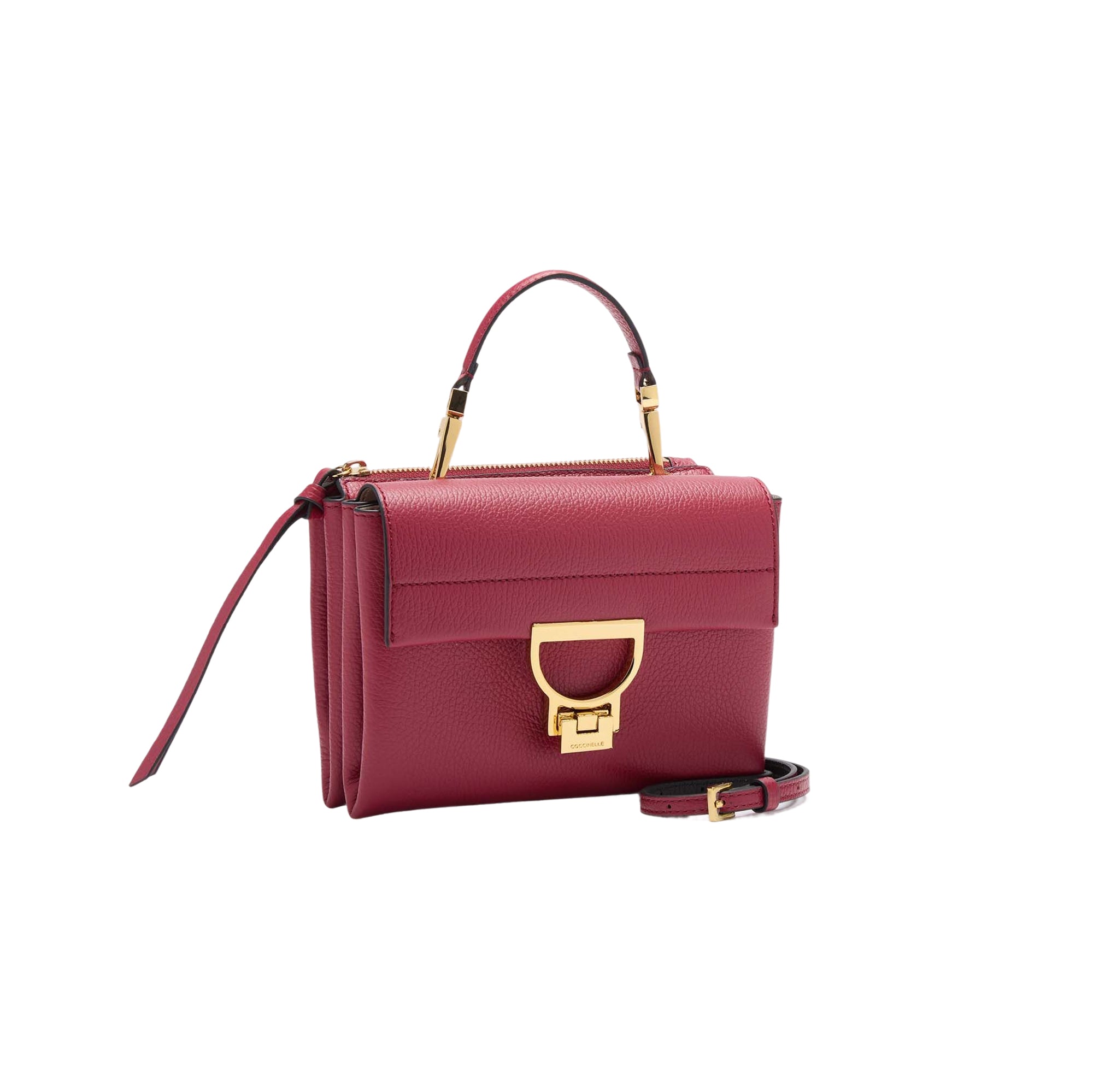 COCCINELLE Women's Red Handbag with Shoulder Strap, In Genuine Leather, Arlettis Small