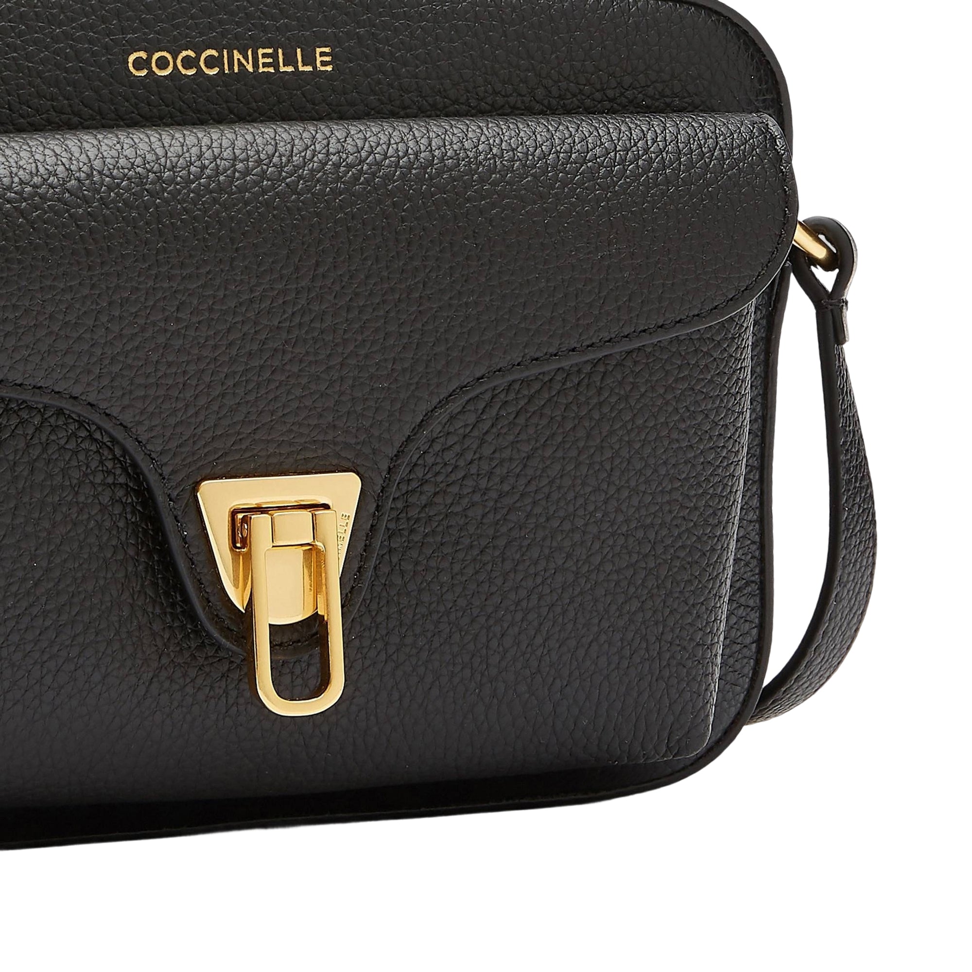 COCCINELLE Borsa Donna a Tracolla Nera, In Vera Pelle, Beat Soft Small