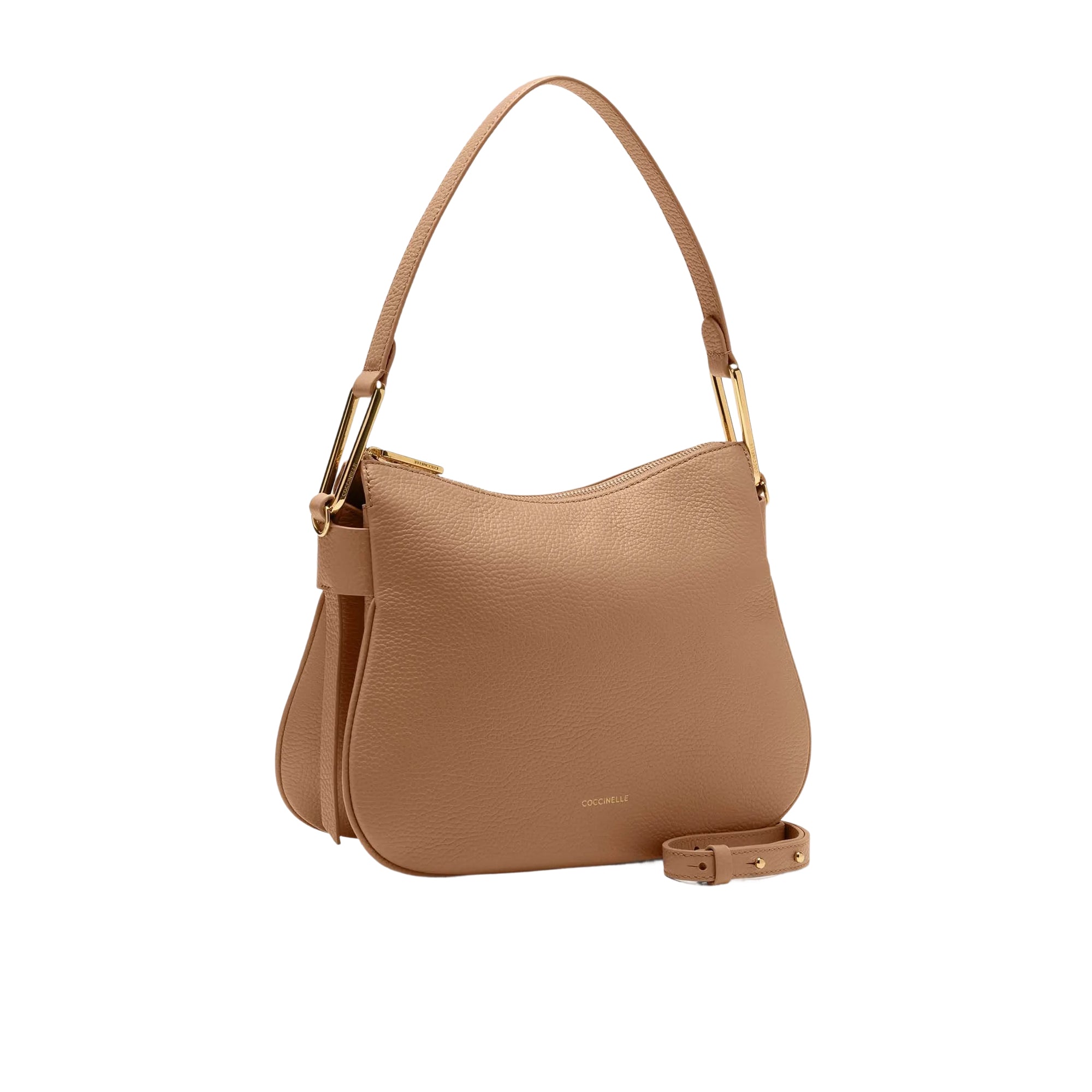 Sac à bandoulière pour femme Coccinelle Marron en cuir véritable, Magie Soft Small