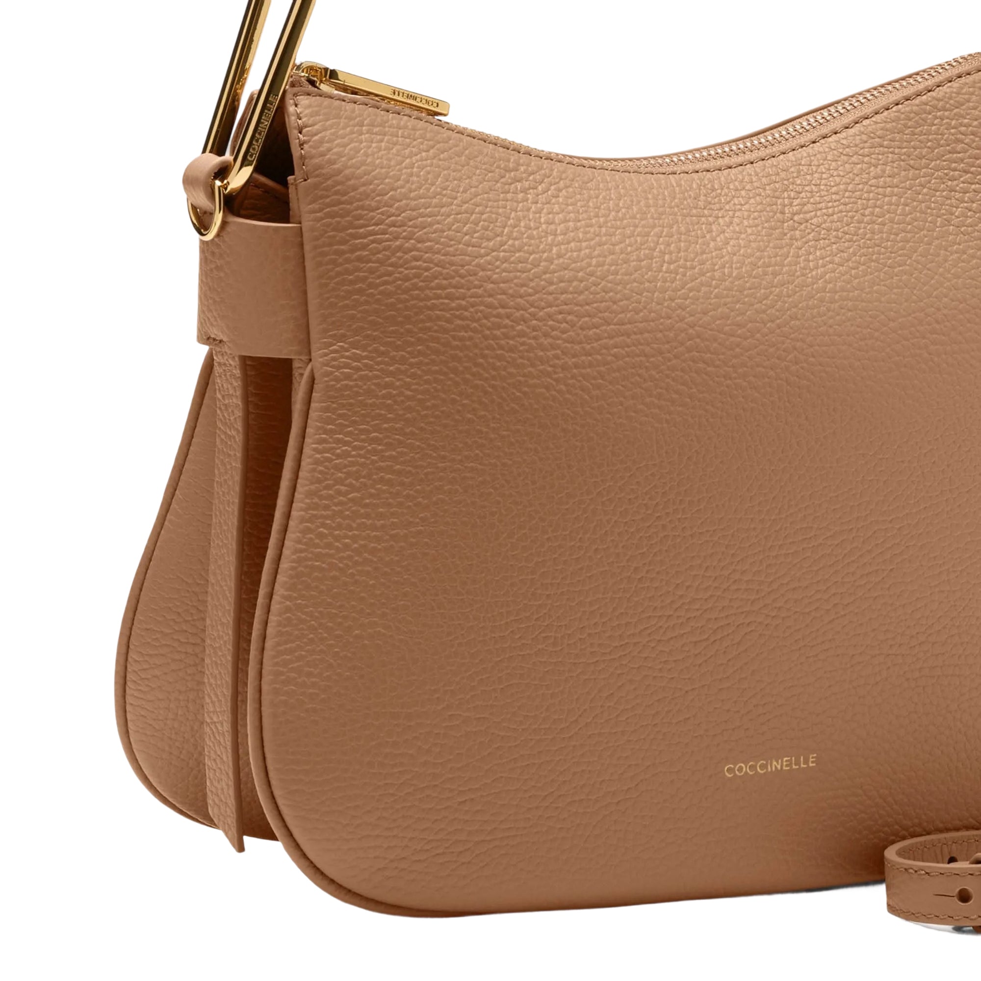 Sac à bandoulière pour femme Coccinelle Marron en cuir véritable, Magie Soft Small