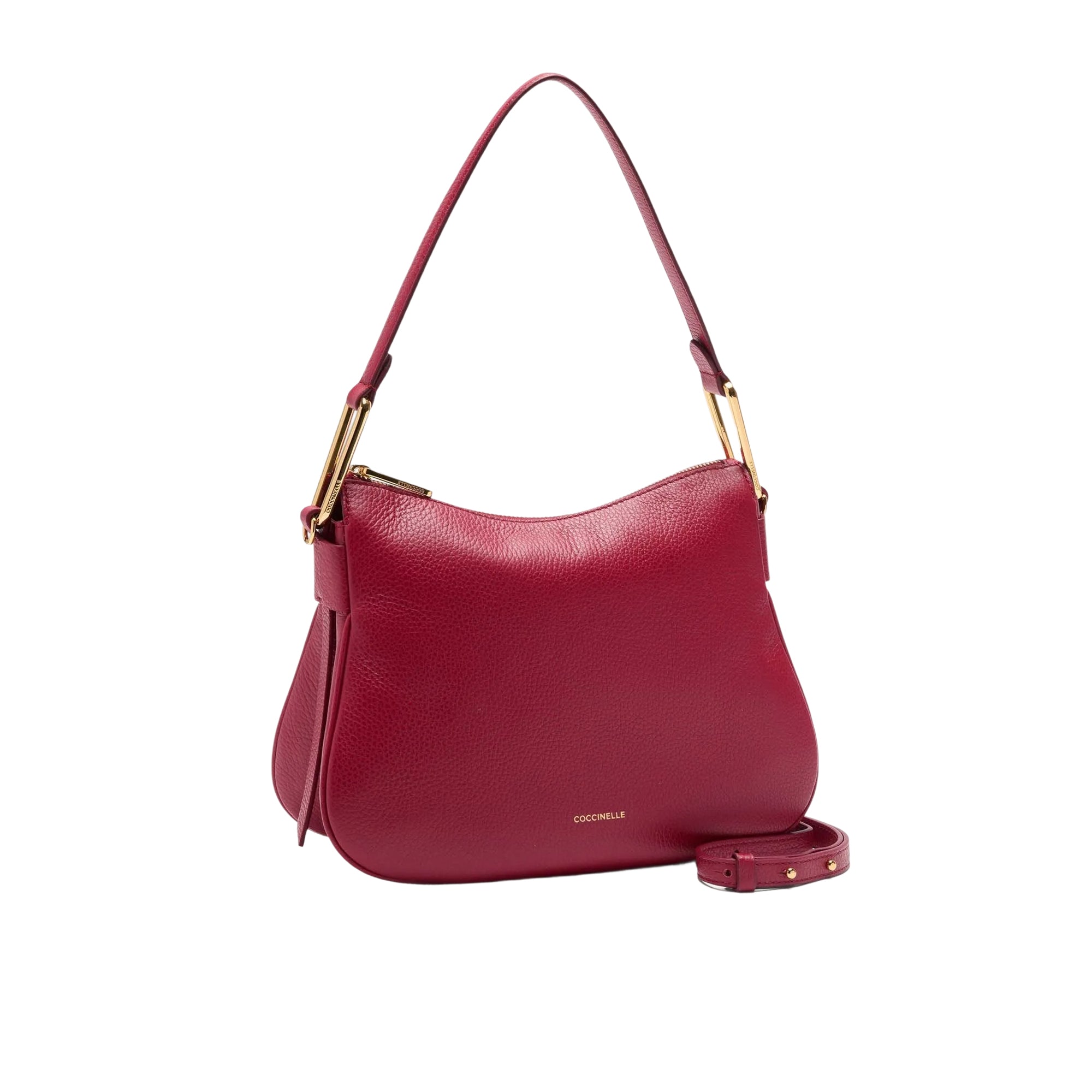 COCCINELLE Handtasche Damen Schultertasche mit Umhängegurt Rot, Aus Echtem Leder, Magie Soft Small