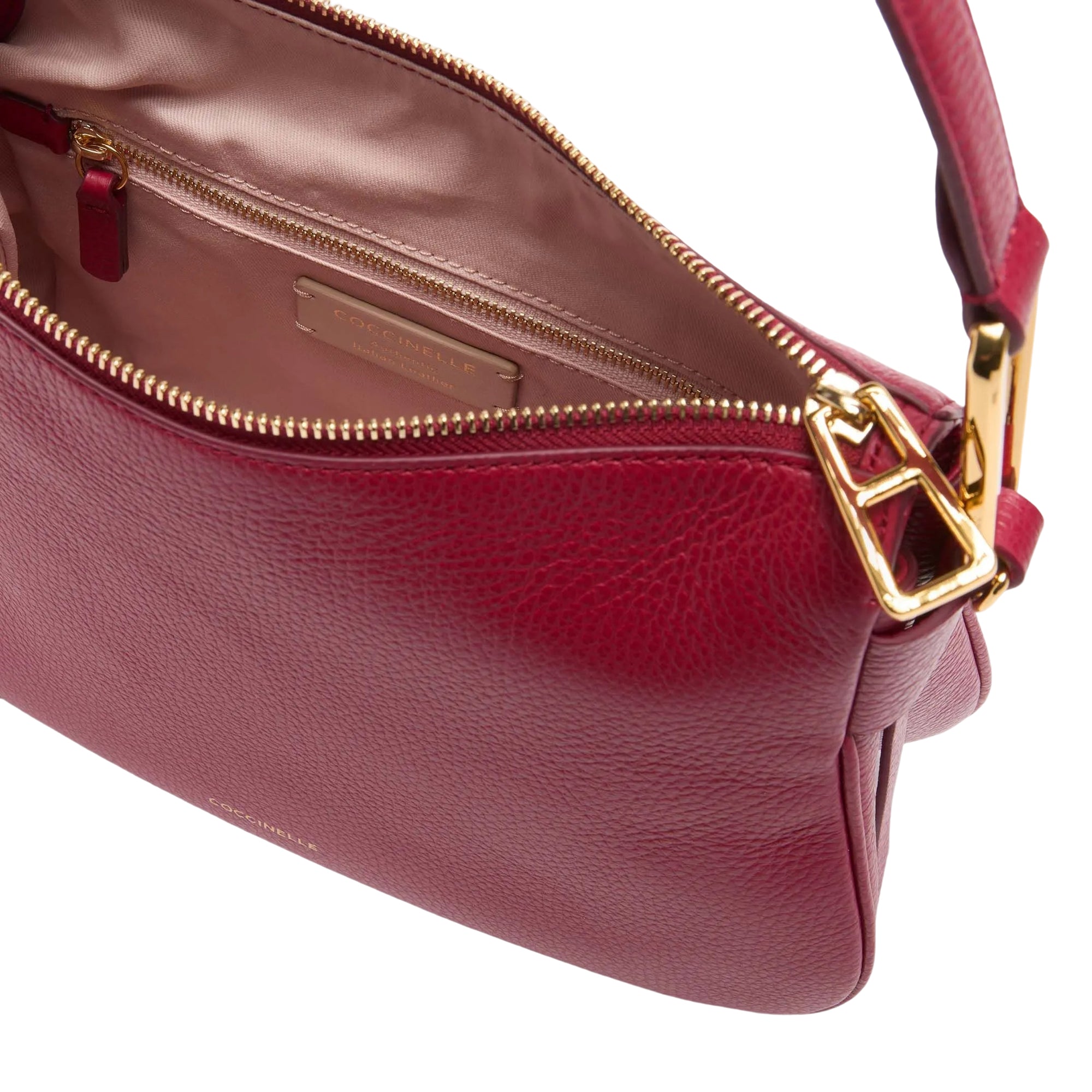 COCCINELLE Handtasche Damen Schultertasche mit Umhängegurt Rot, Aus Echtem Leder, Magie Soft Small