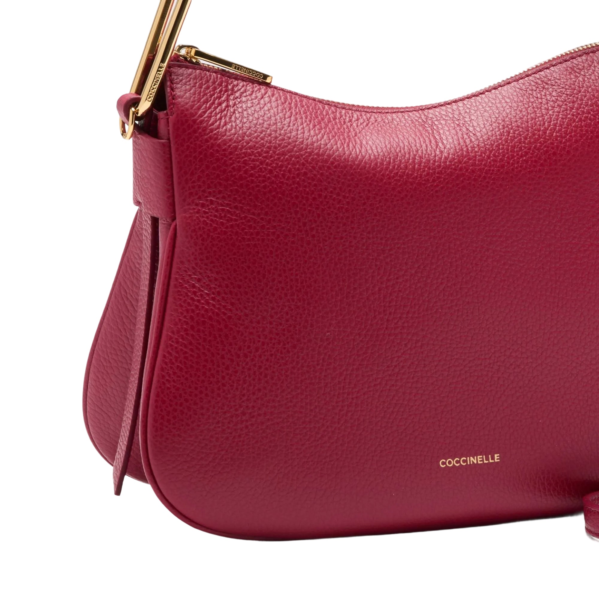 COCCINELLE Handtasche Damen Schultertasche mit Umhängegurt Rot, Aus Echtem Leder, Magie Soft Small