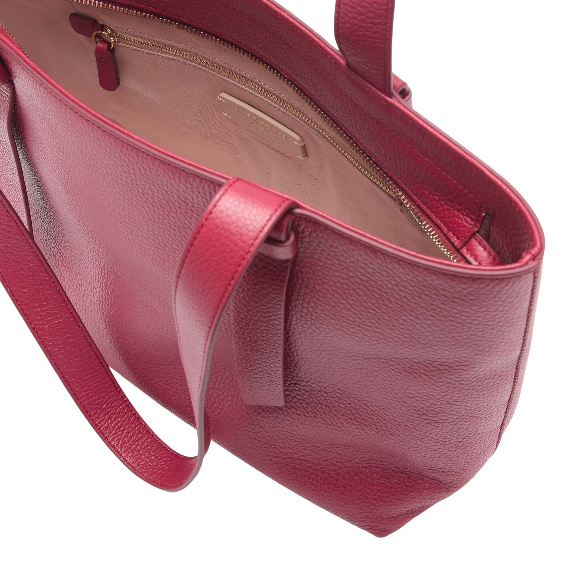 Sac à bandoulière pour femme Coccinelle rouge en cuir véritable, Malory Medium