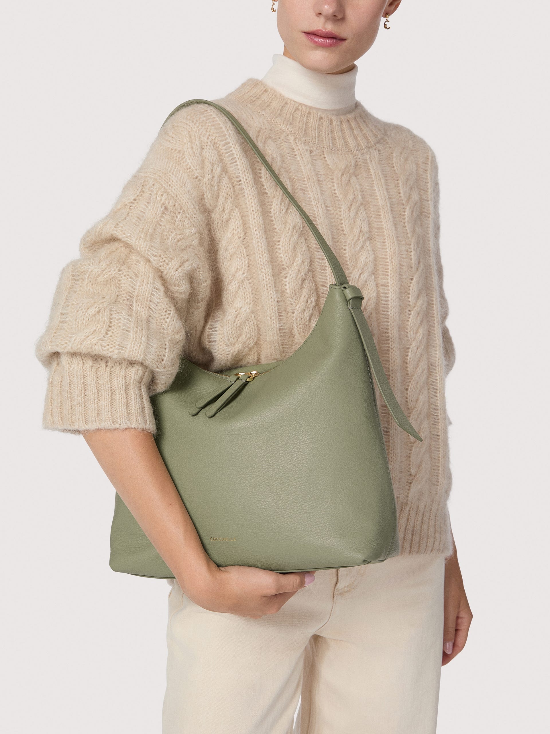 Coccinelle Sac Femme Rouge Malory Cuir Logo