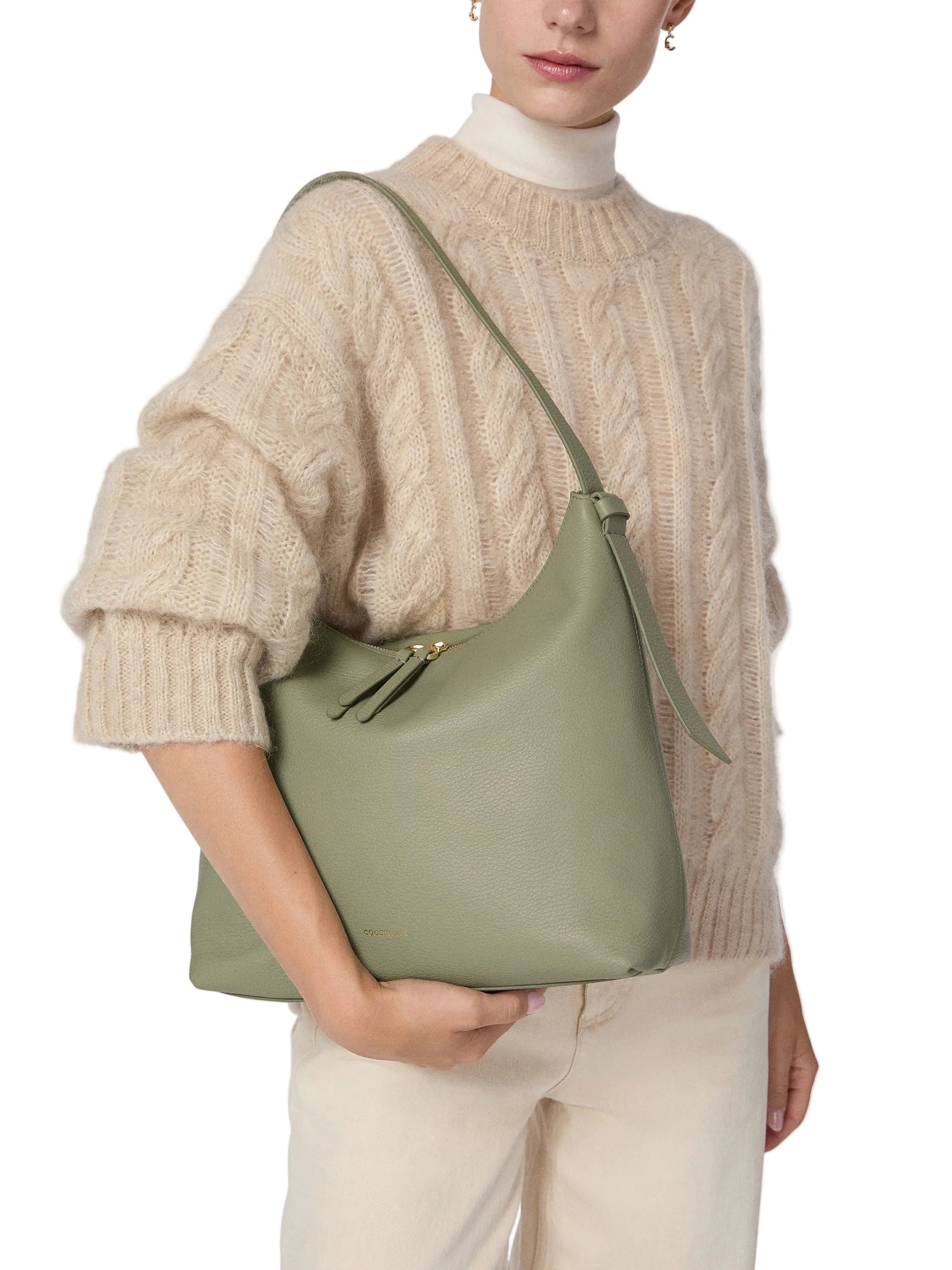 Coccinelle Sac Femme Rouge Malory Cuir Logo