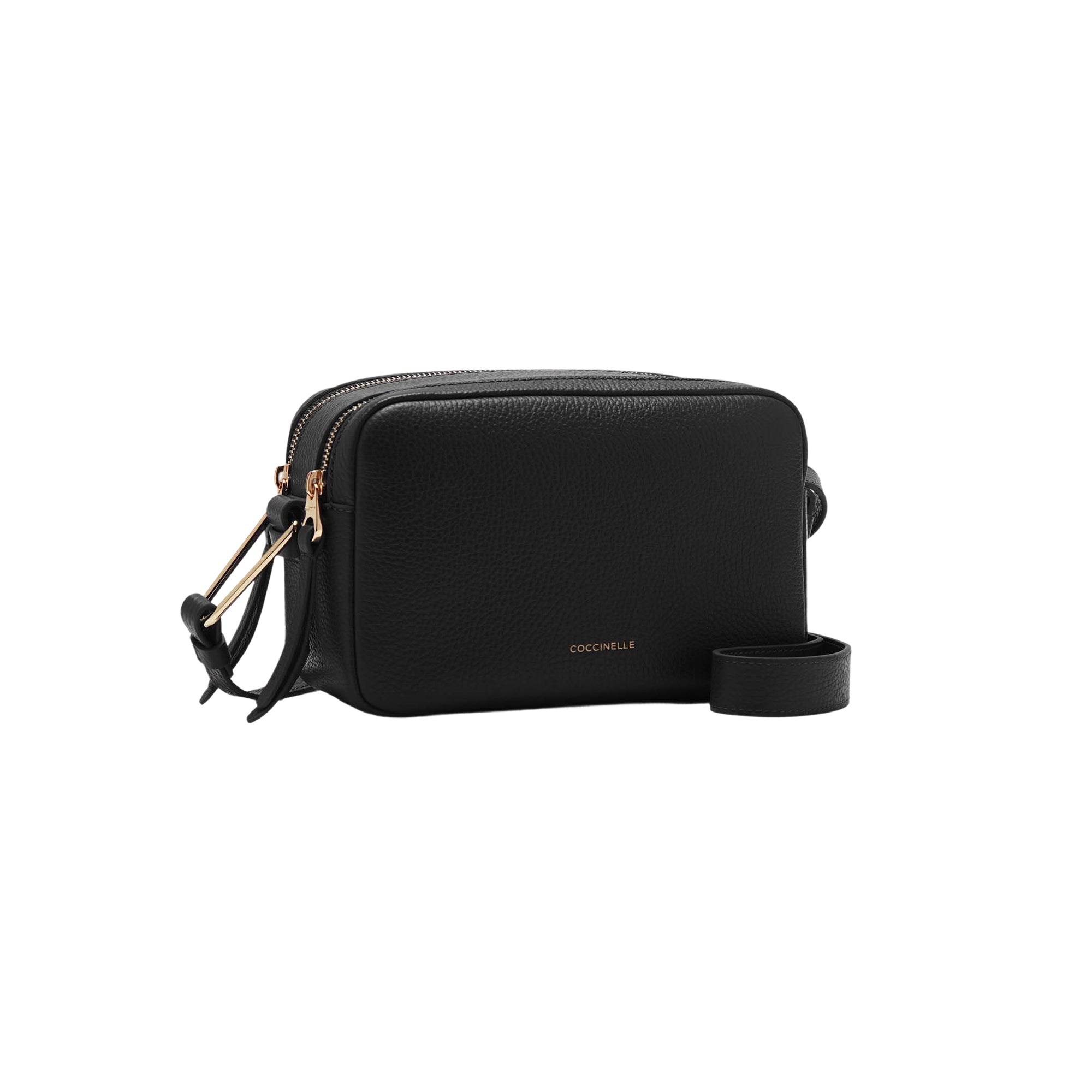 COCCINELLE Borsa Donna a Tracolla Nera, In Vera Pelle, Malory Small