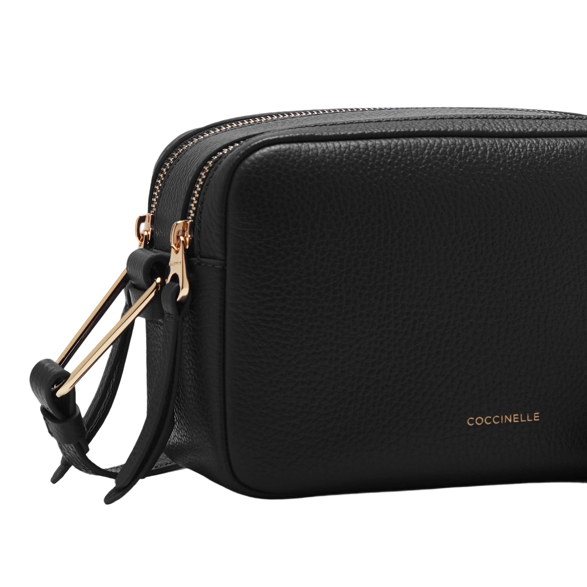 COCCINELLE Borsa Donna a Tracolla Nera, In Vera Pelle, Malory Small