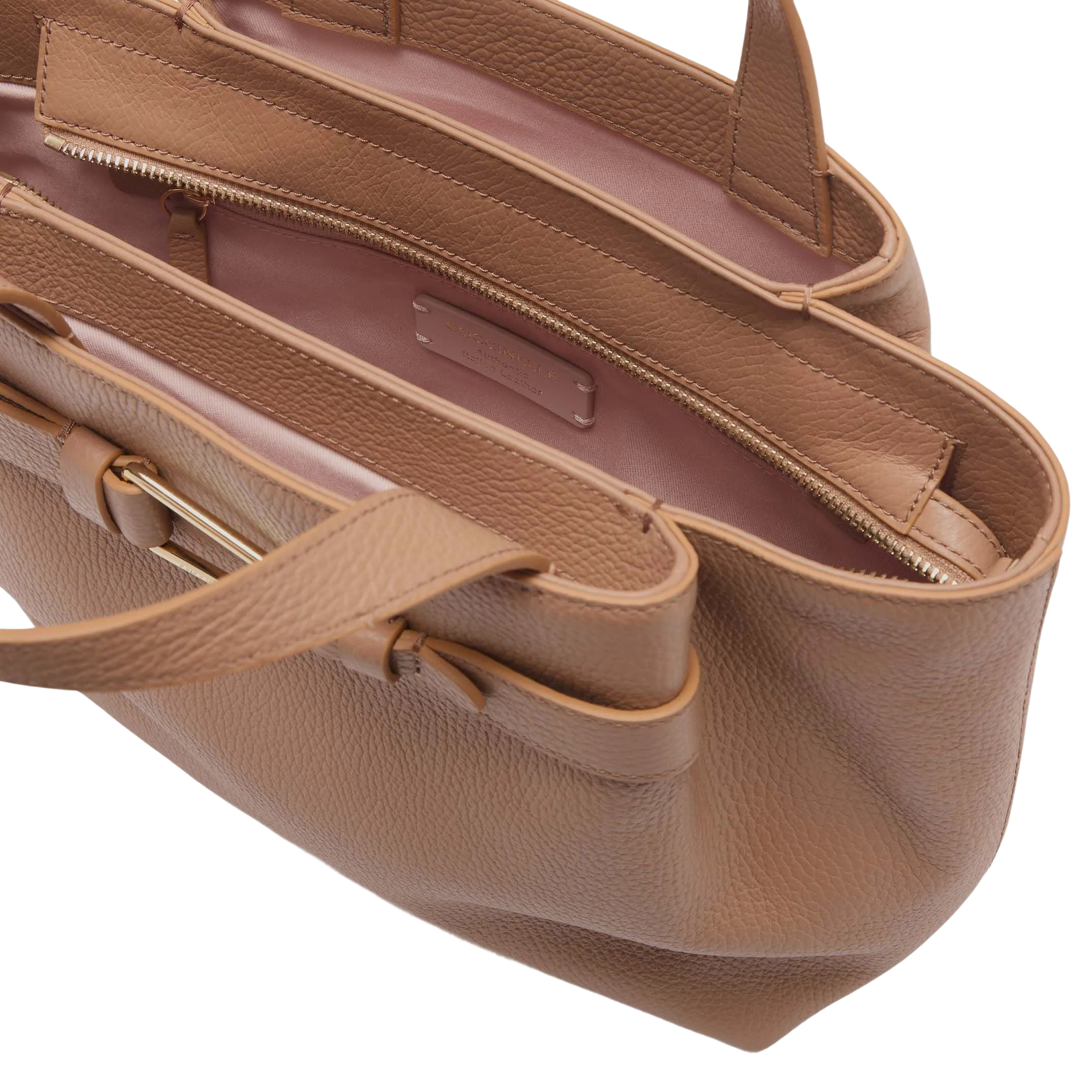 COCCINELLE Borsa Donna a Mano con Tracolla Marrone, In Vera Pelle, Malory Small